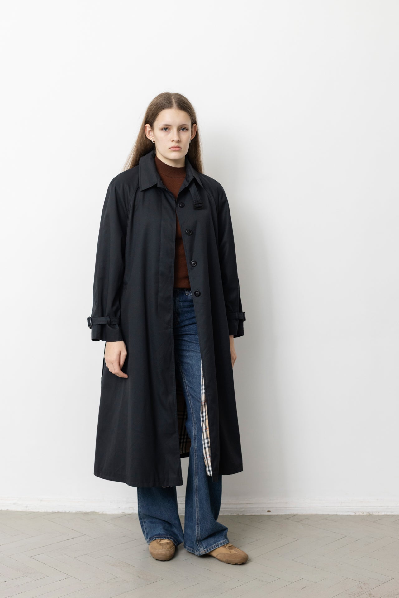Vintage Navy Trench Coat
