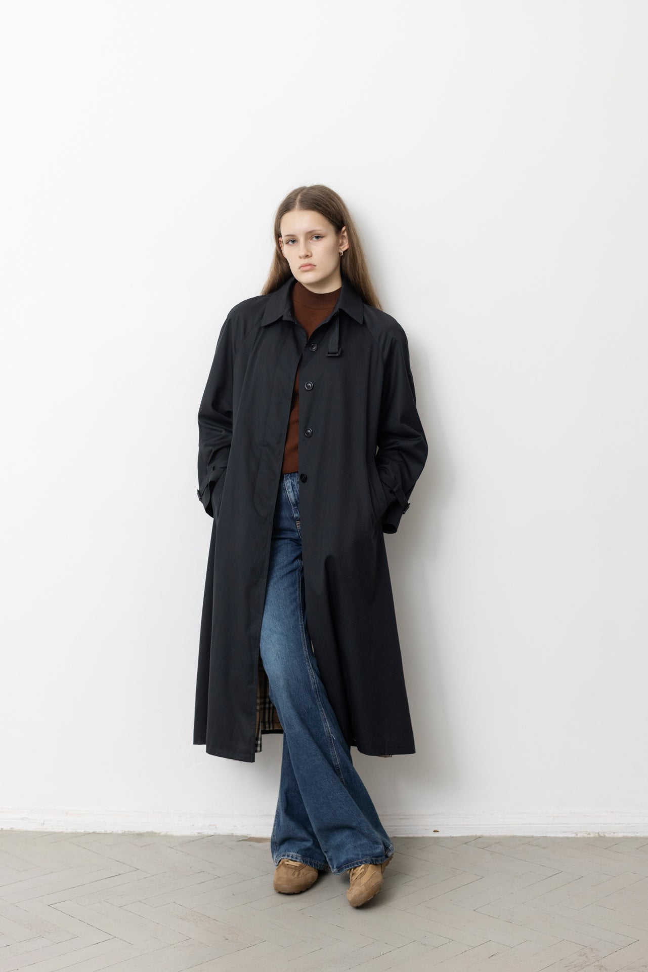 Vintage Navy Trench Coat