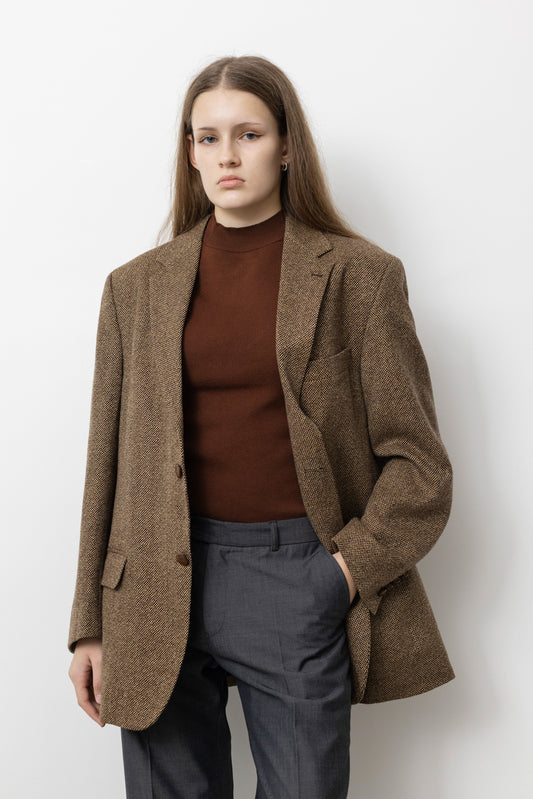 Vintage Brown Wool Blazer