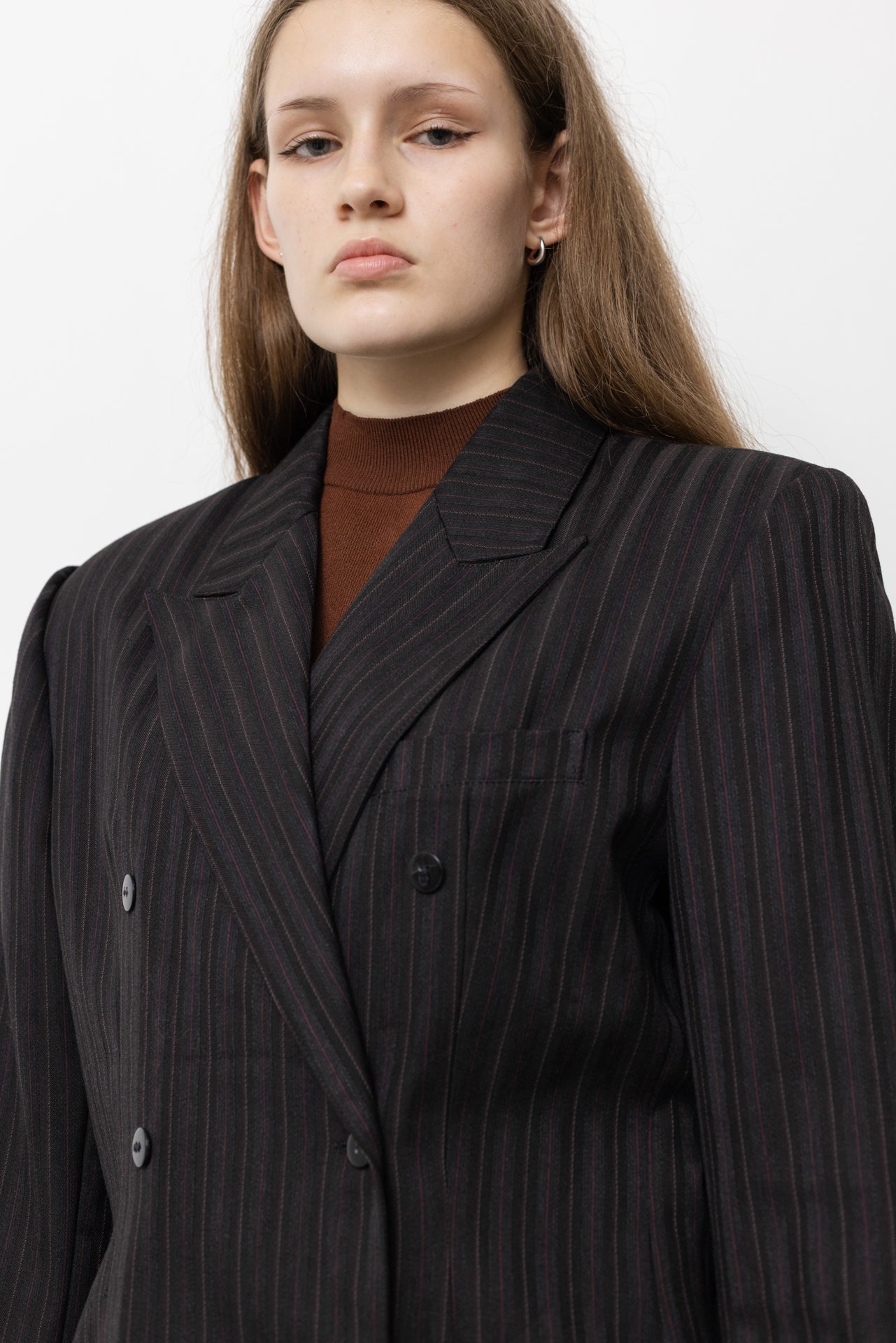 Vintage Black Striped Blazer