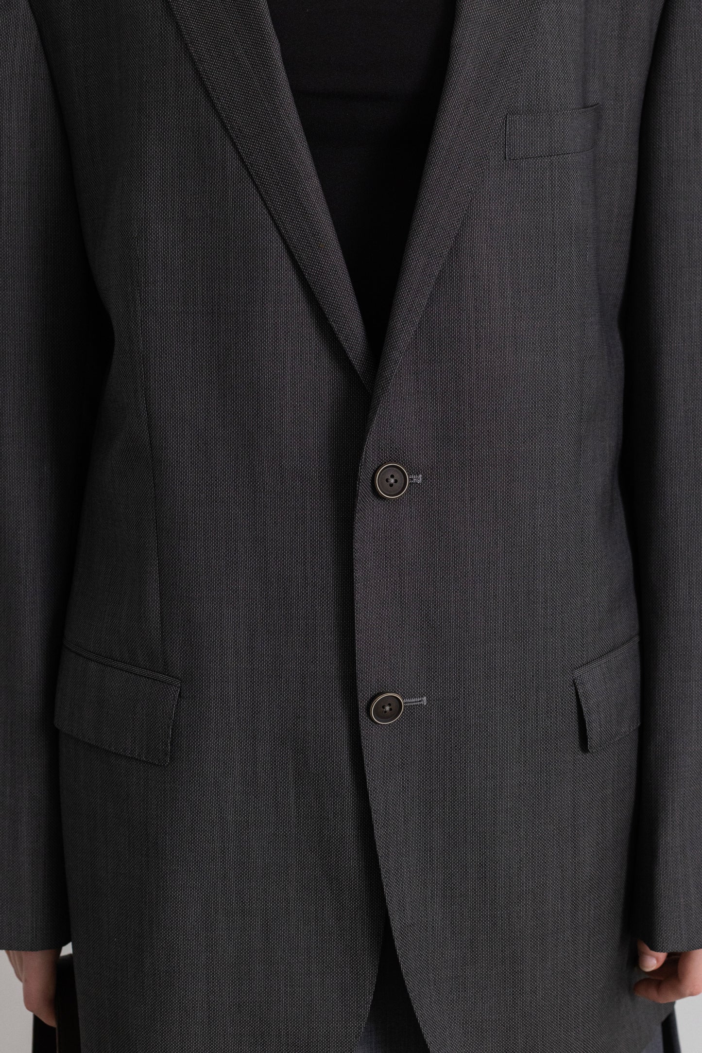 Vintage Hugo Boss Grey 100% Wool Blazer