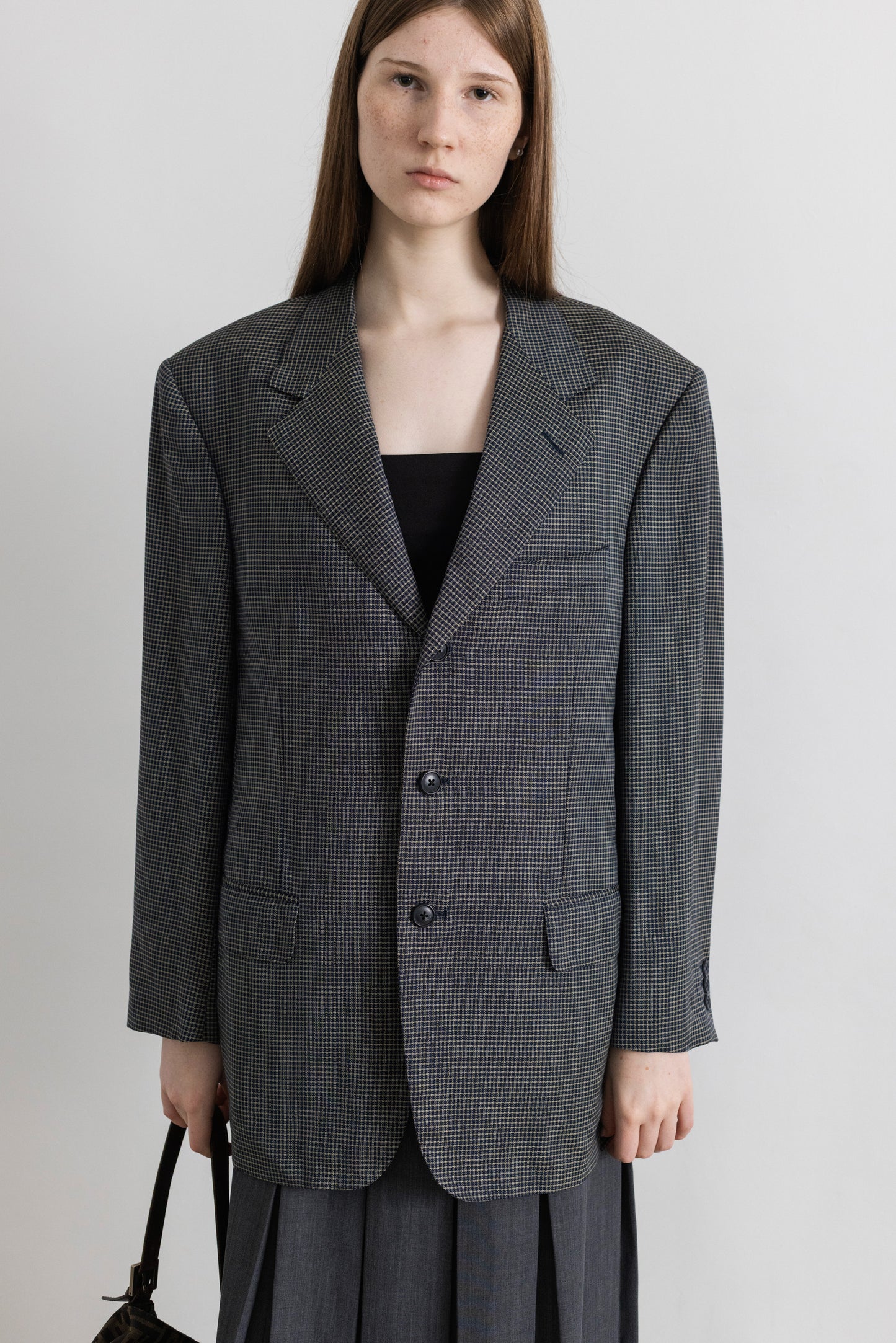Vintage Ermenegildo Zegna Blue Checked 100% Wool Blazer