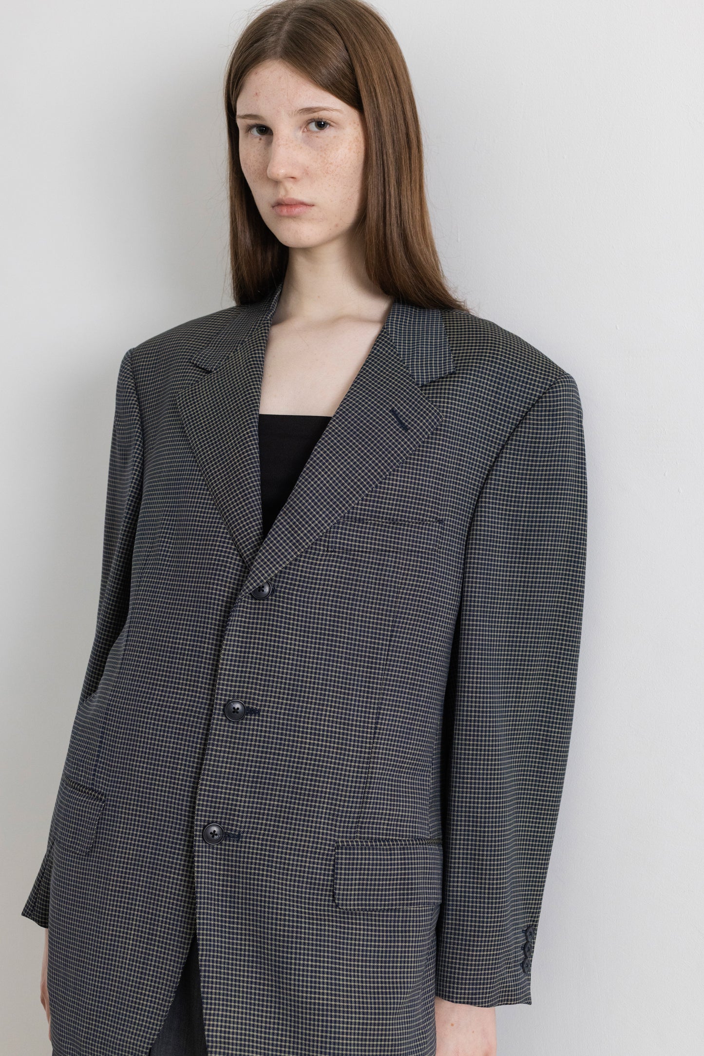 Vintage Ermenegildo Zegna Blue Checked 100% Wool Blazer