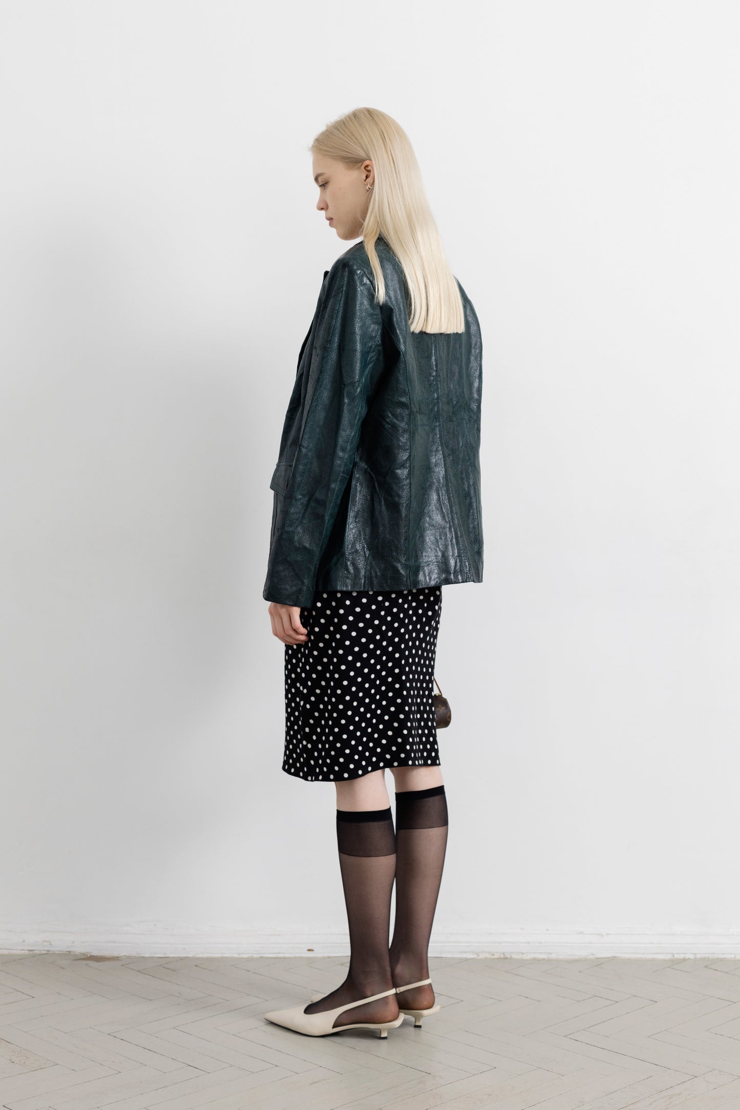Vintage Emerald Green Leather Jacket