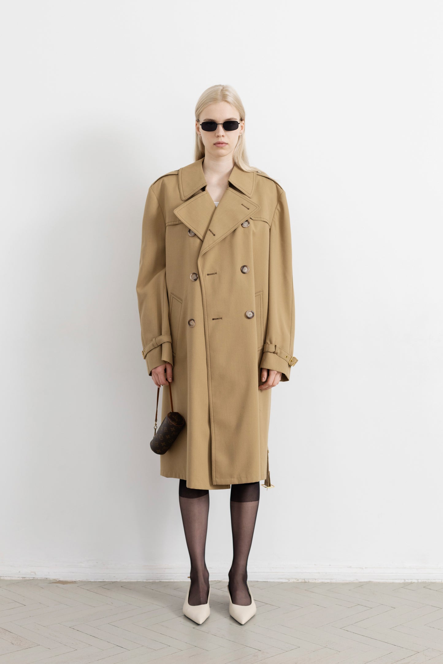 Vintage Camel Beige Trench Coat