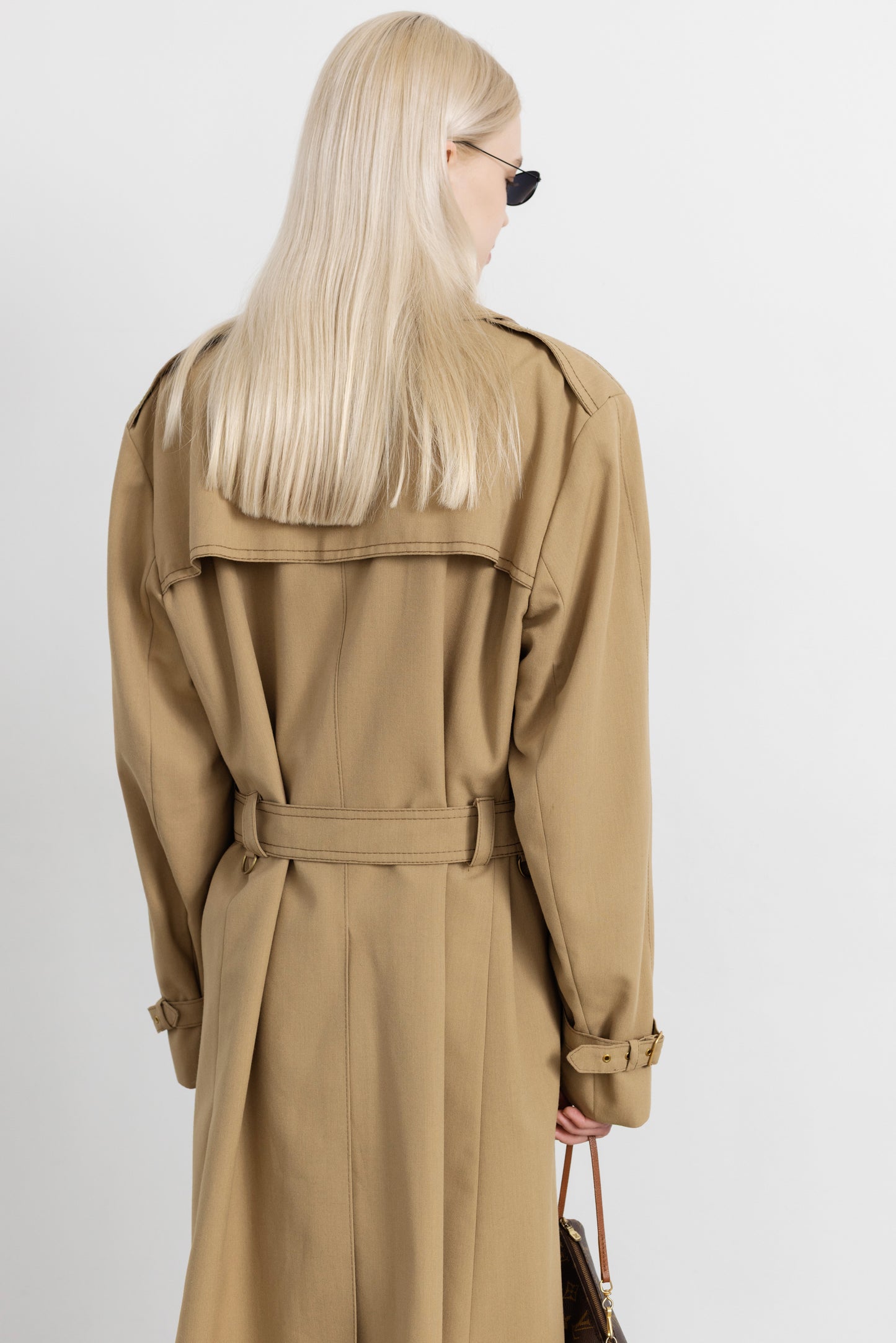 Vintage Camel Beige Trench Coat