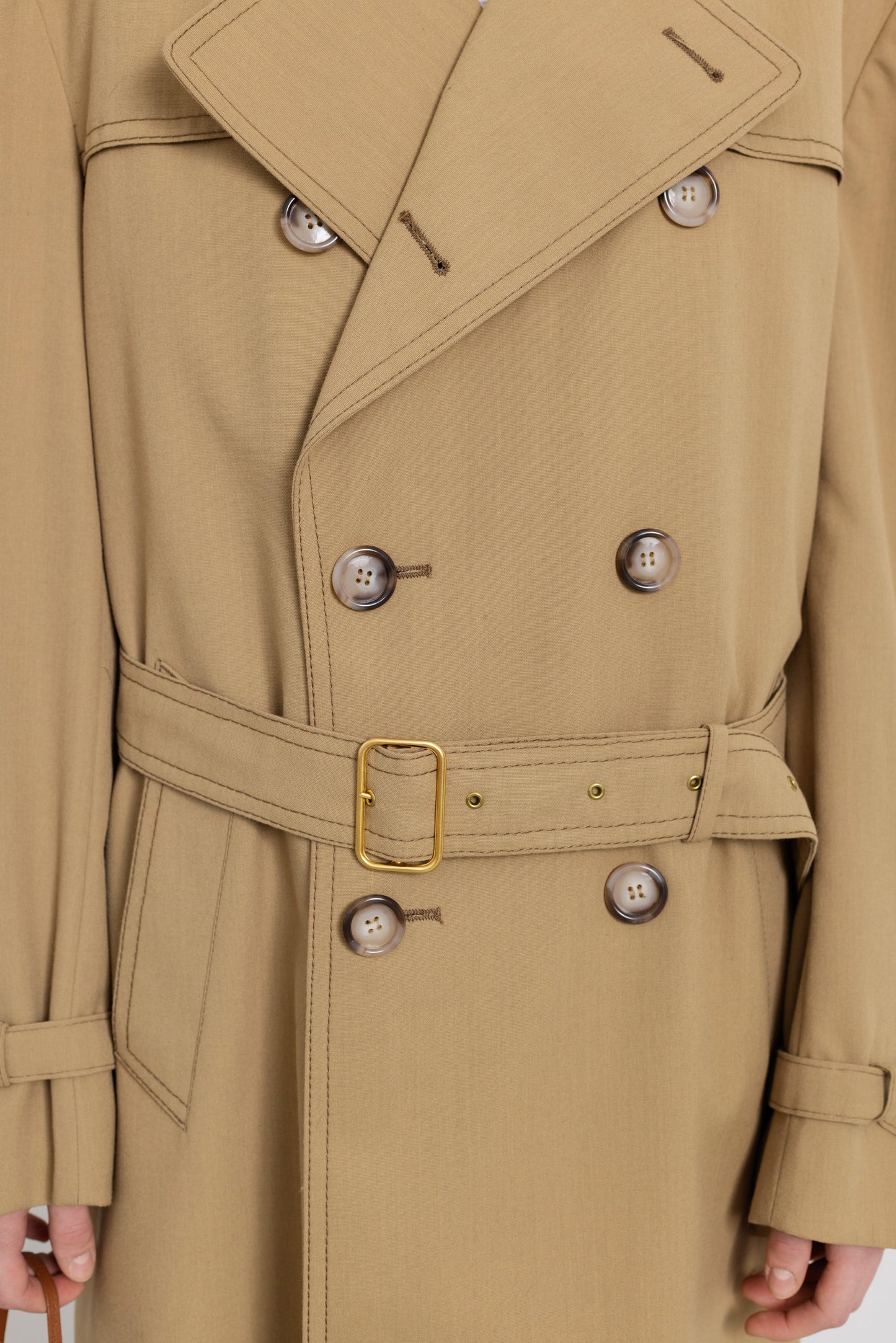 Vintage Camel Beige Trench Coat