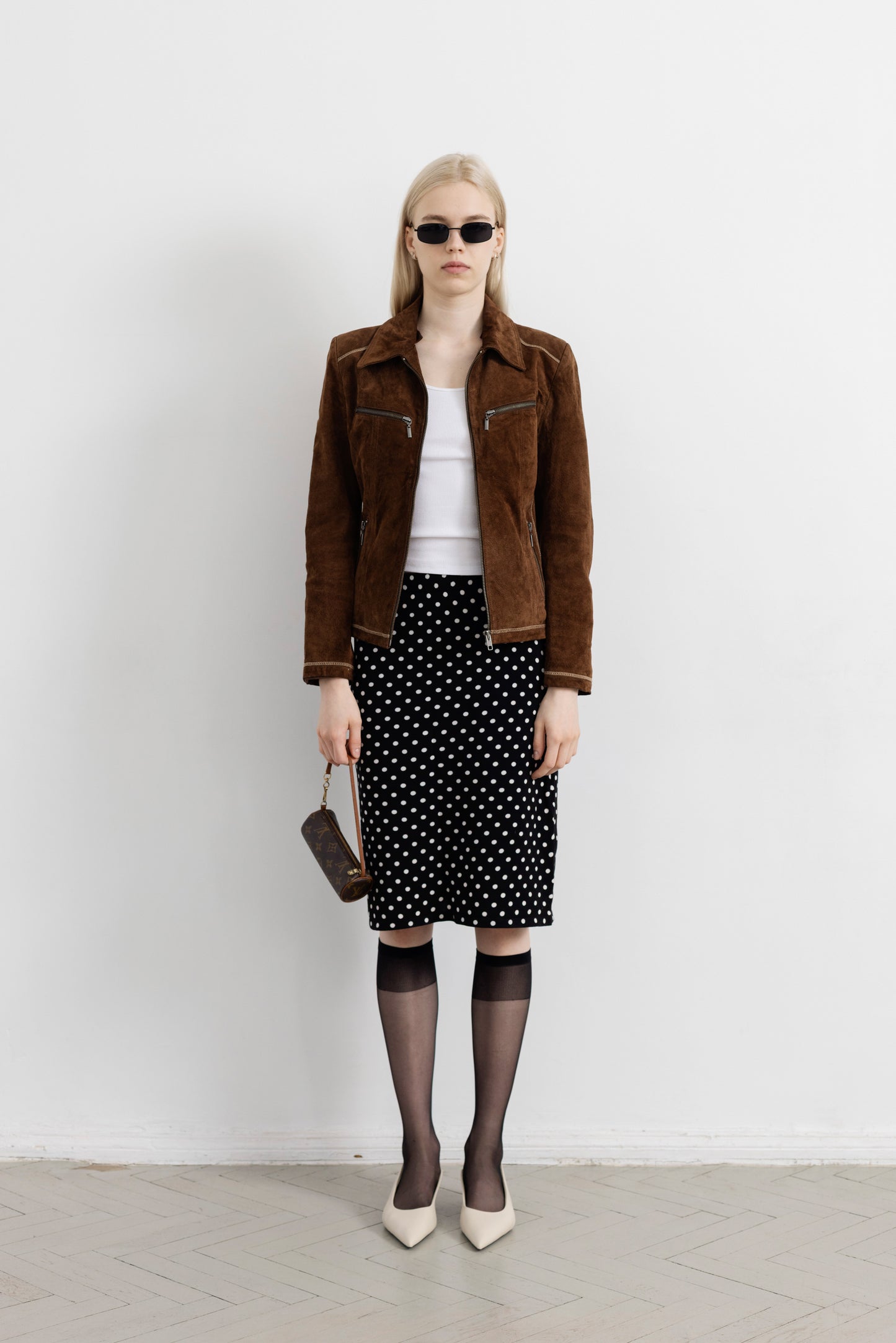 Vintage Brown Suede Leather Jacket
