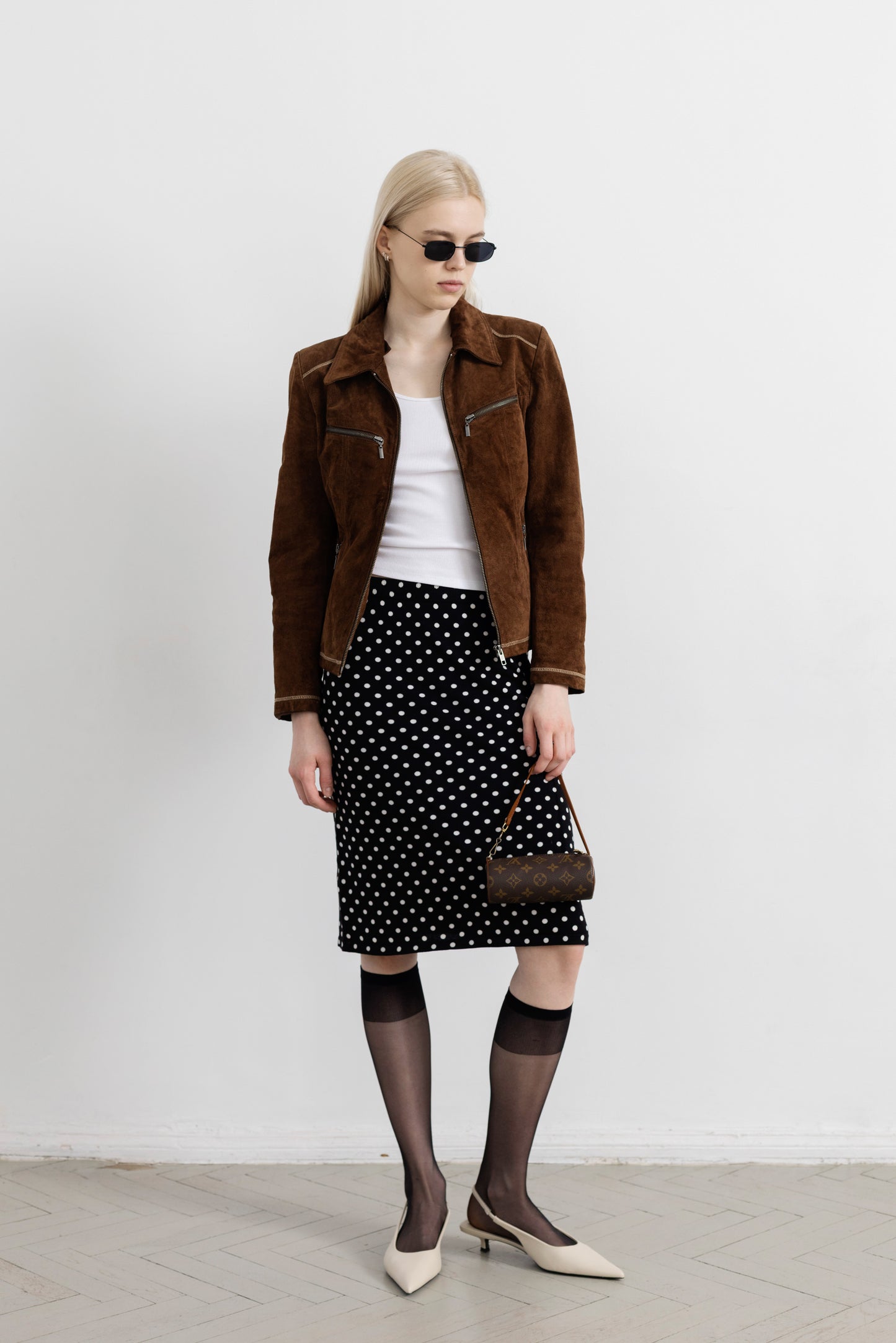 Vintage Brown Suede Leather Jacket