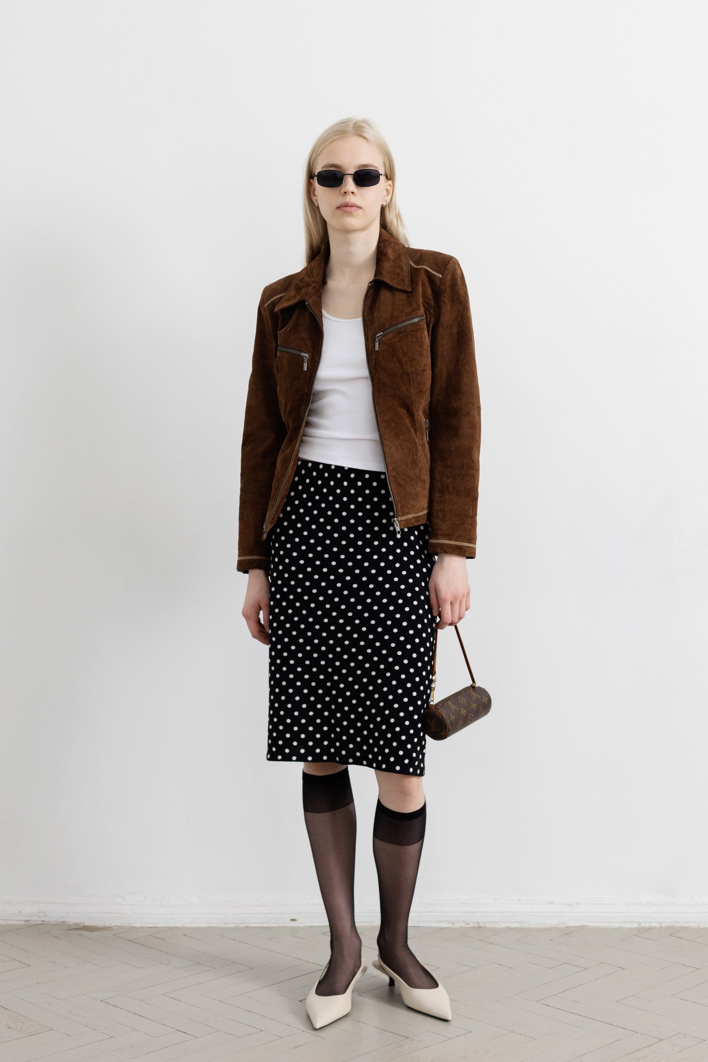 Vintage Brown Suede Leather Jacket