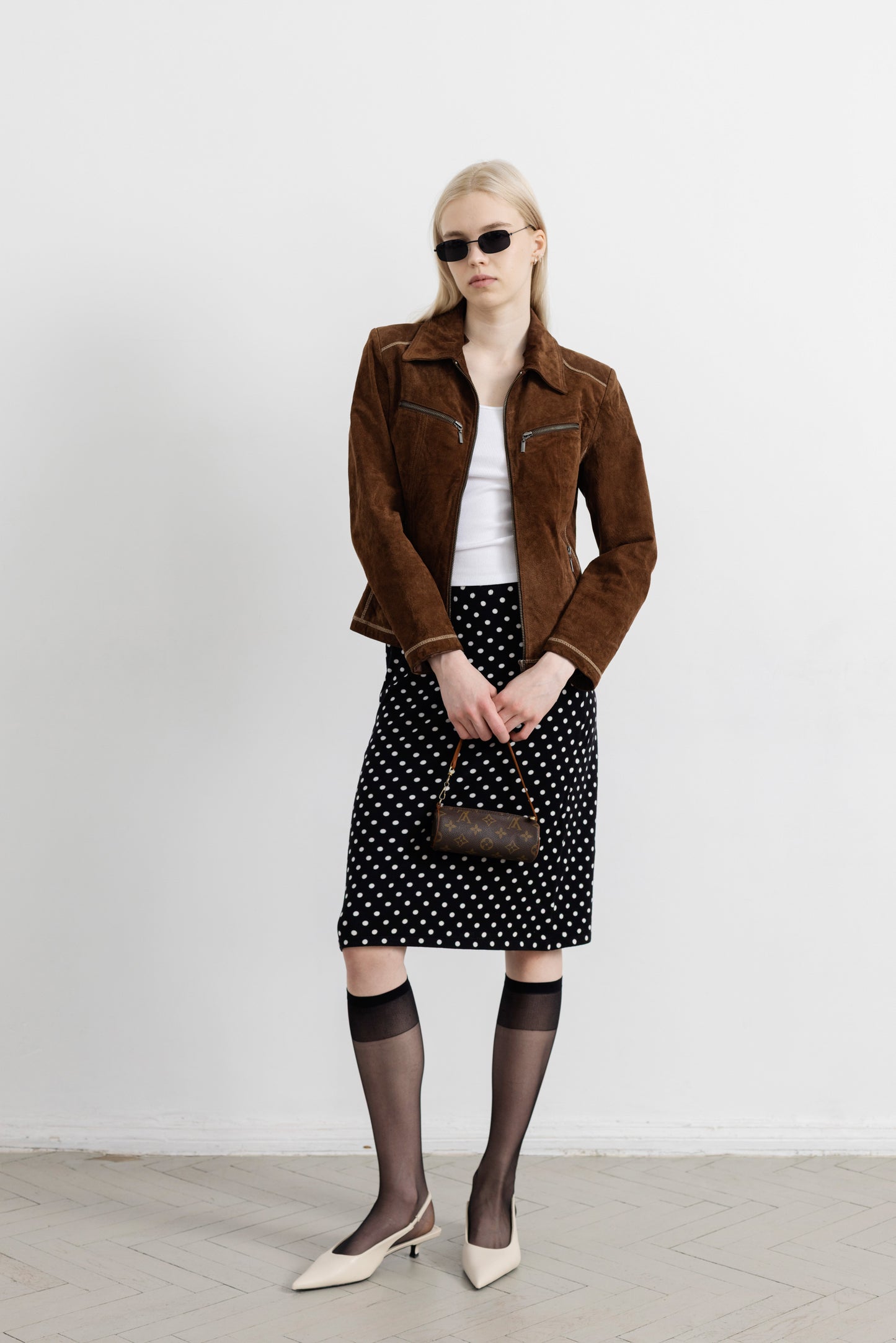 Vintage Brown Suede Leather Jacket