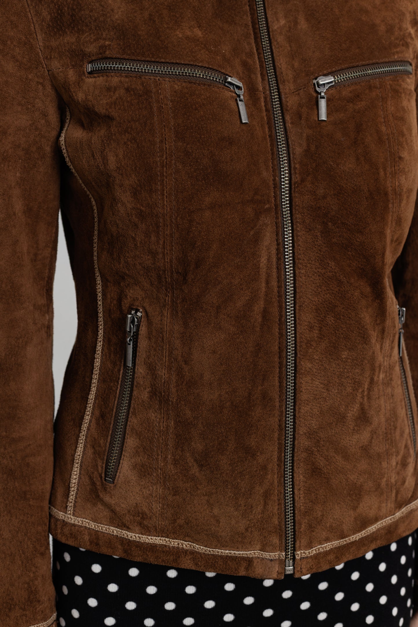 Vintage Brown Suede Leather Jacket