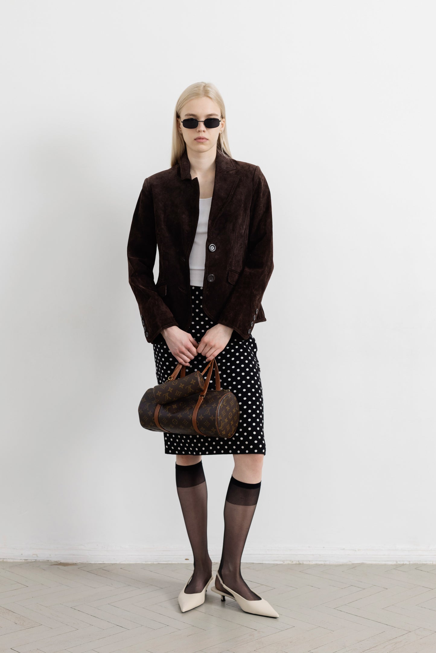 Vintage Dark Brown Suede Leather Jacket