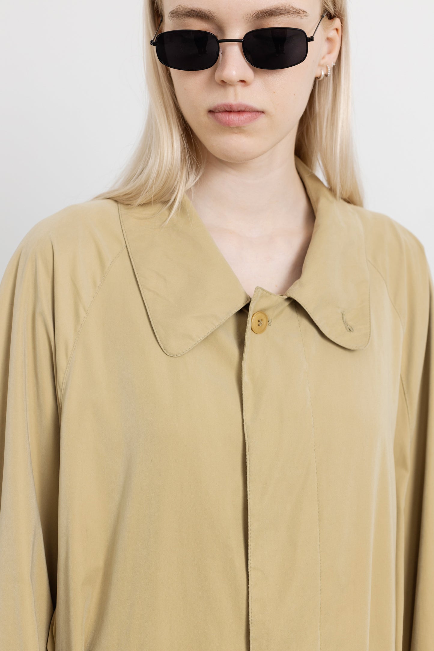 Vintage Khaki Beige Trench Coat