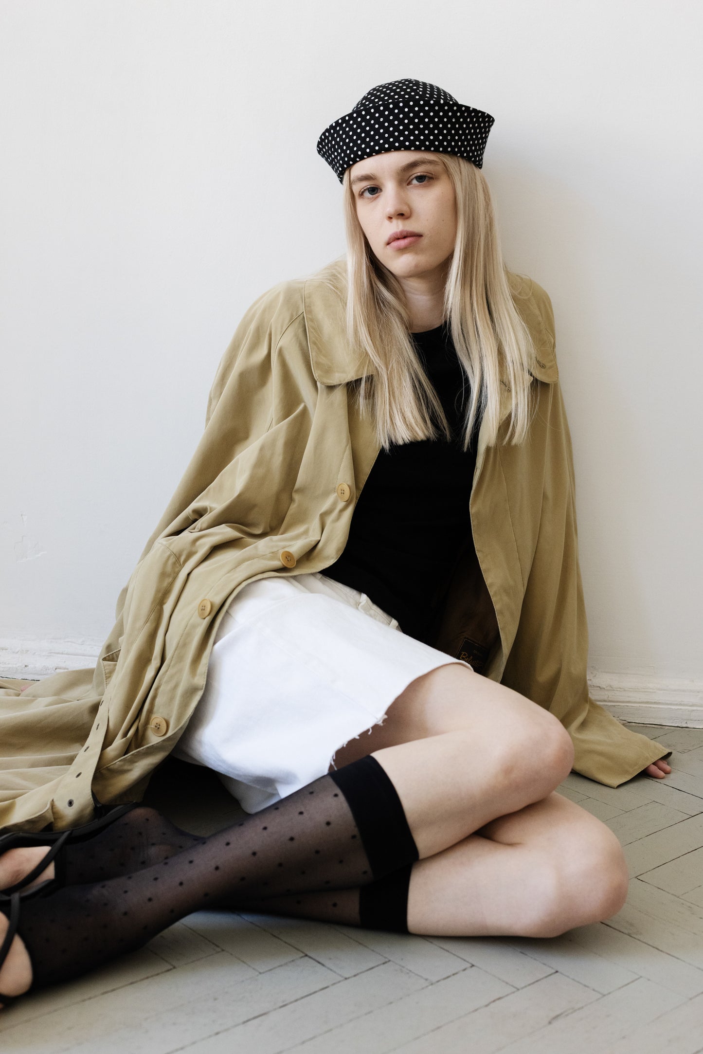 Vintage Khaki Beige Trench Coat