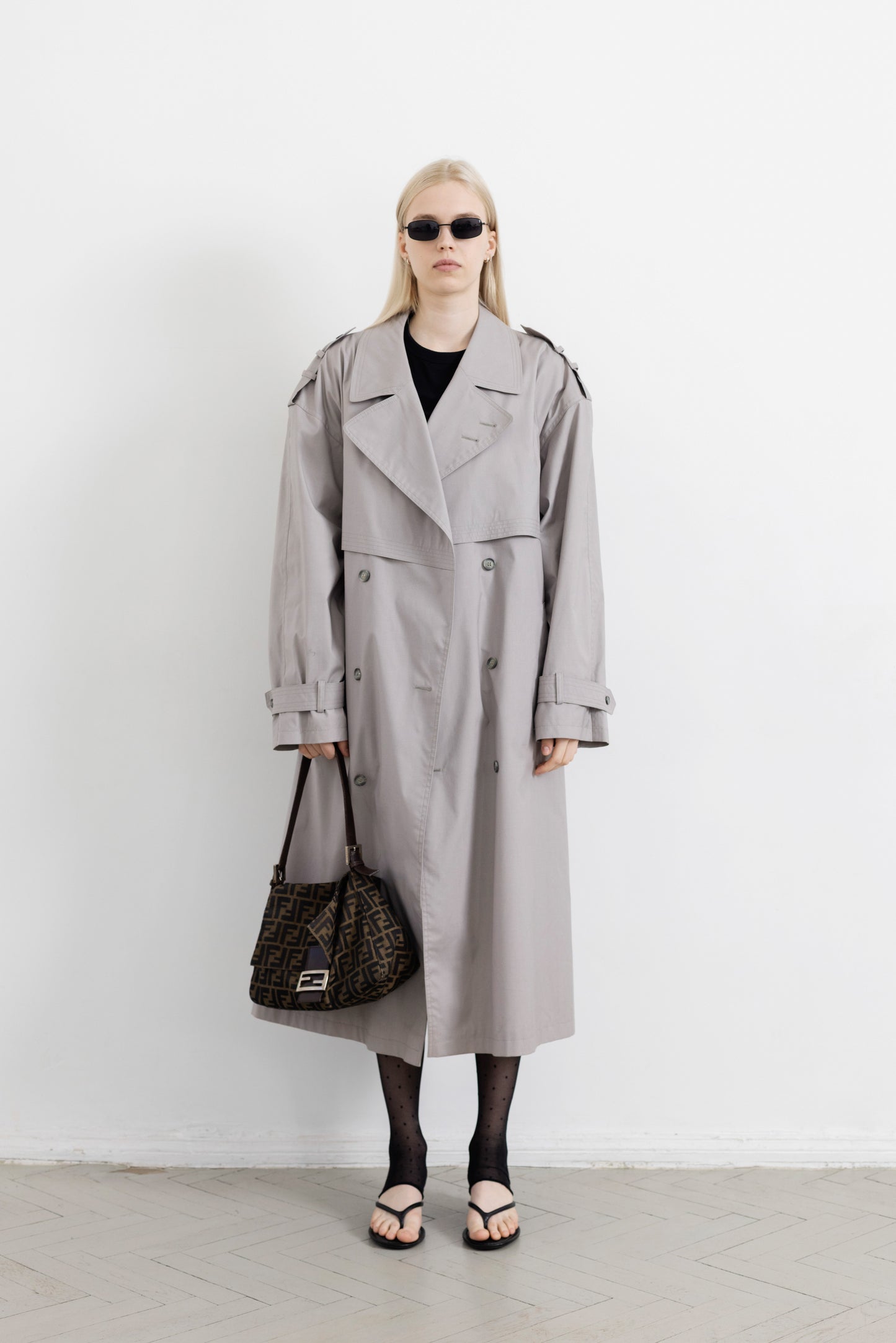 Vintage Grey Trench Coat