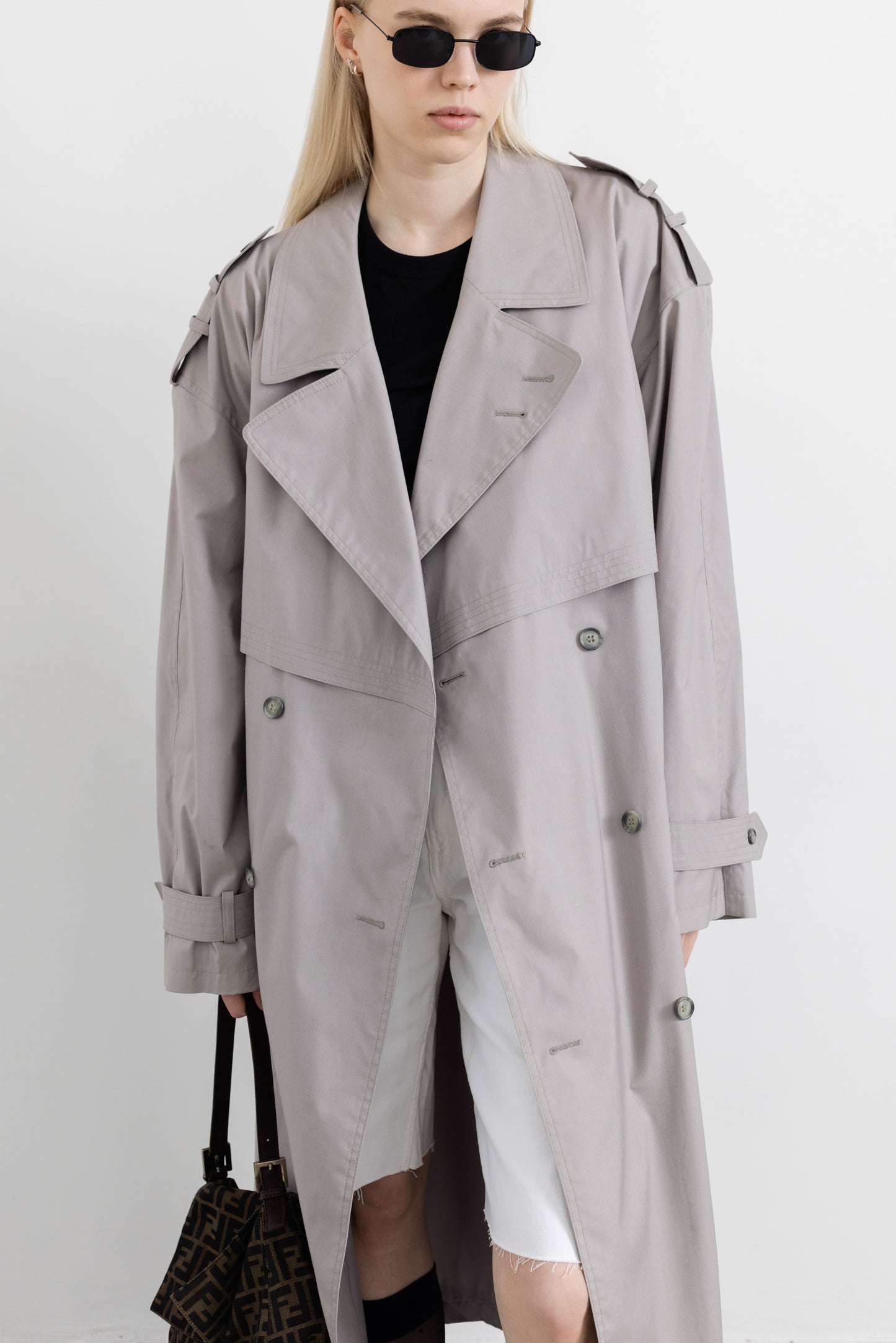 Vintage Grey Trench Coat