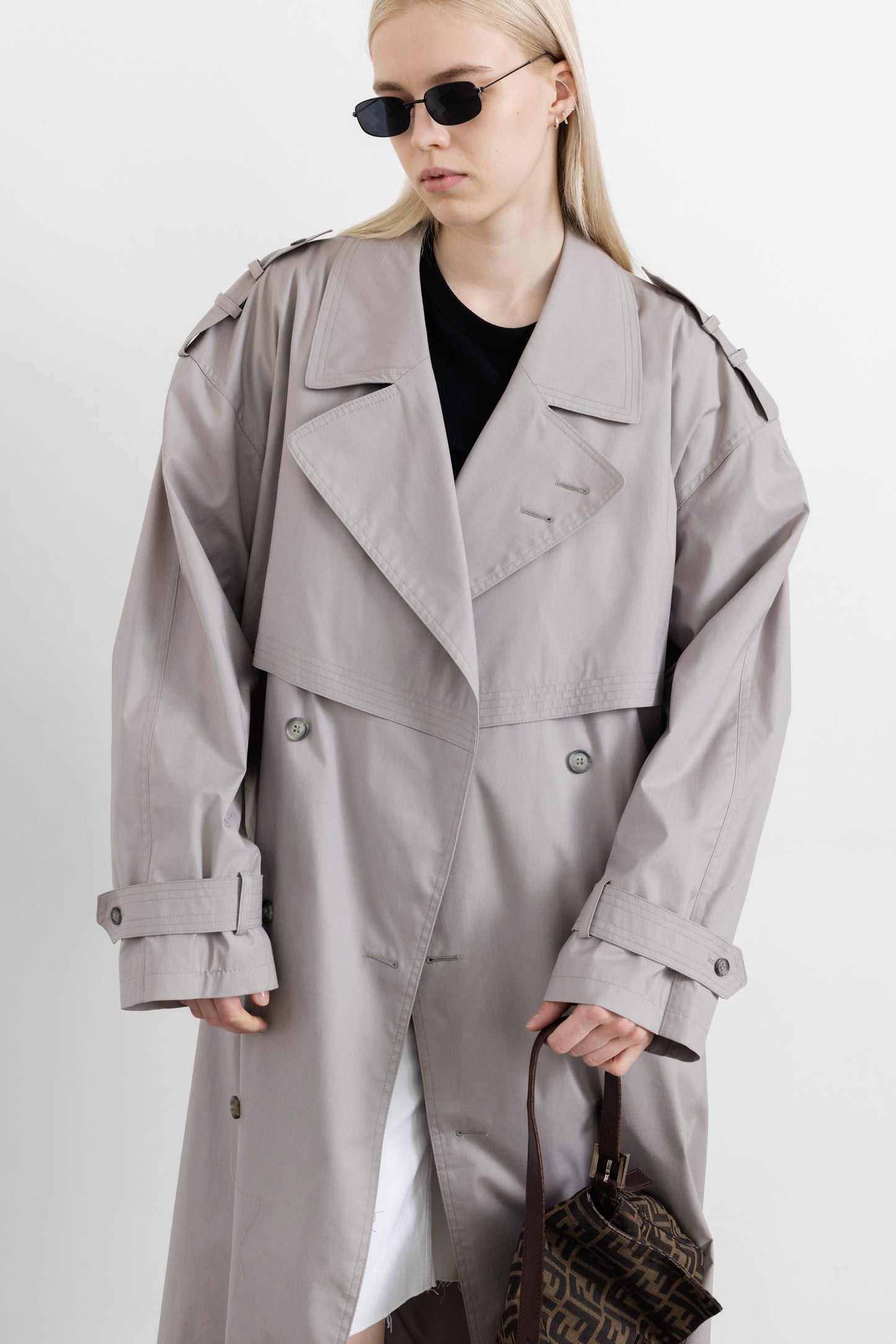 Vintage Grey Trench Coat