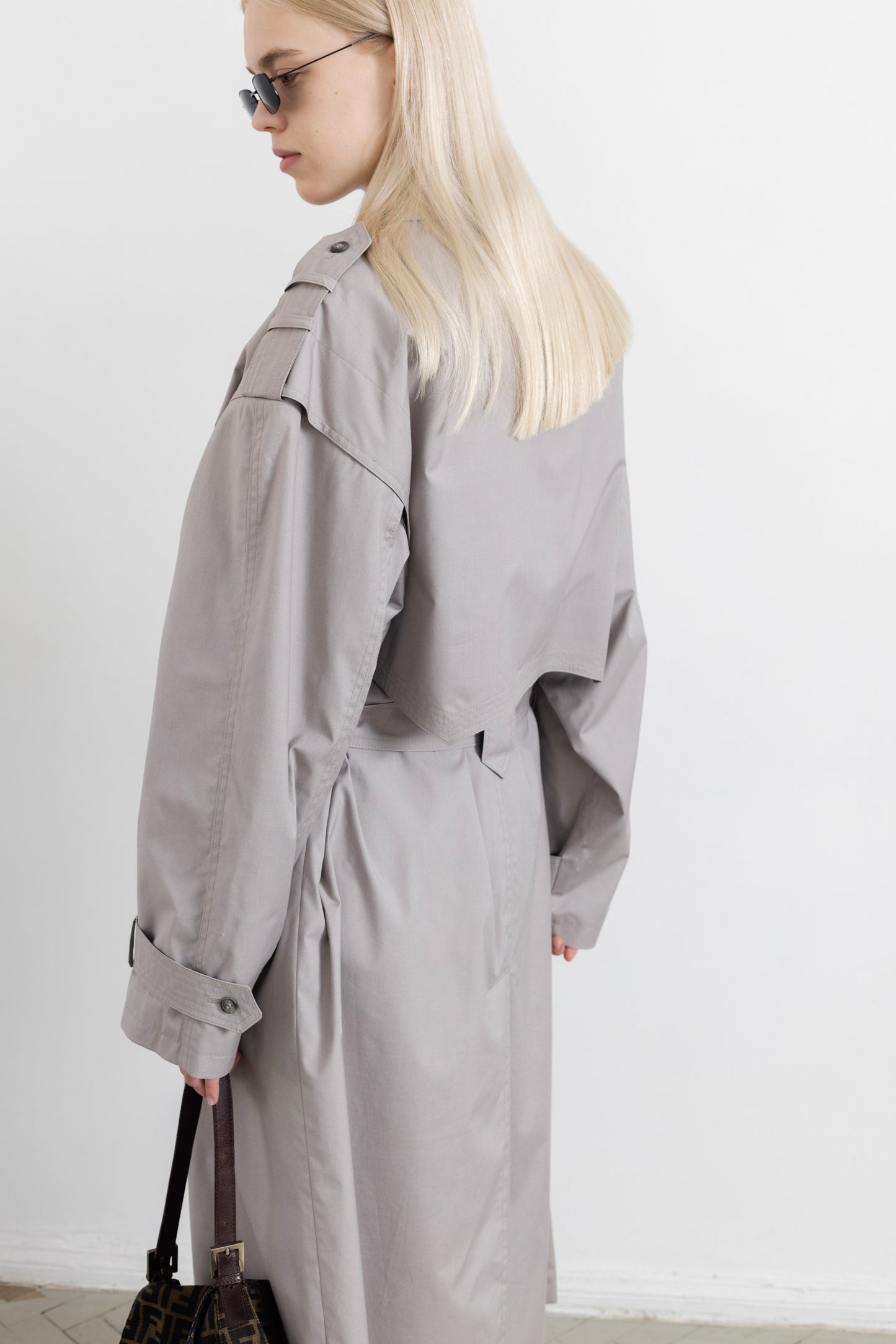 Vintage Grey Trench Coat