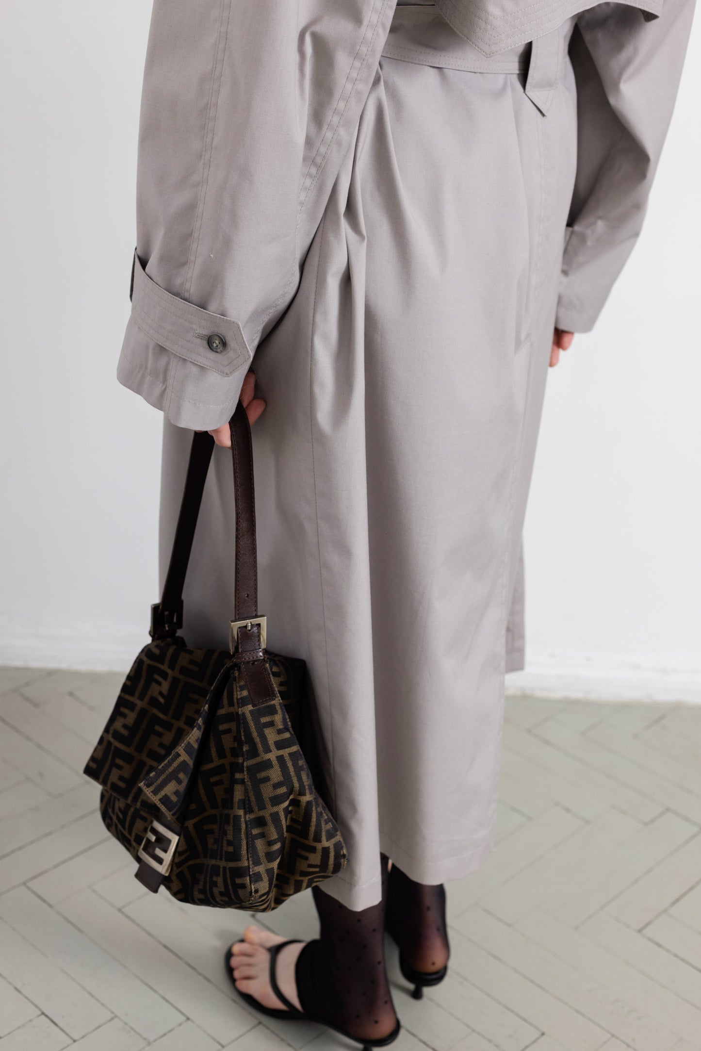 Vintage Grey Trench Coat