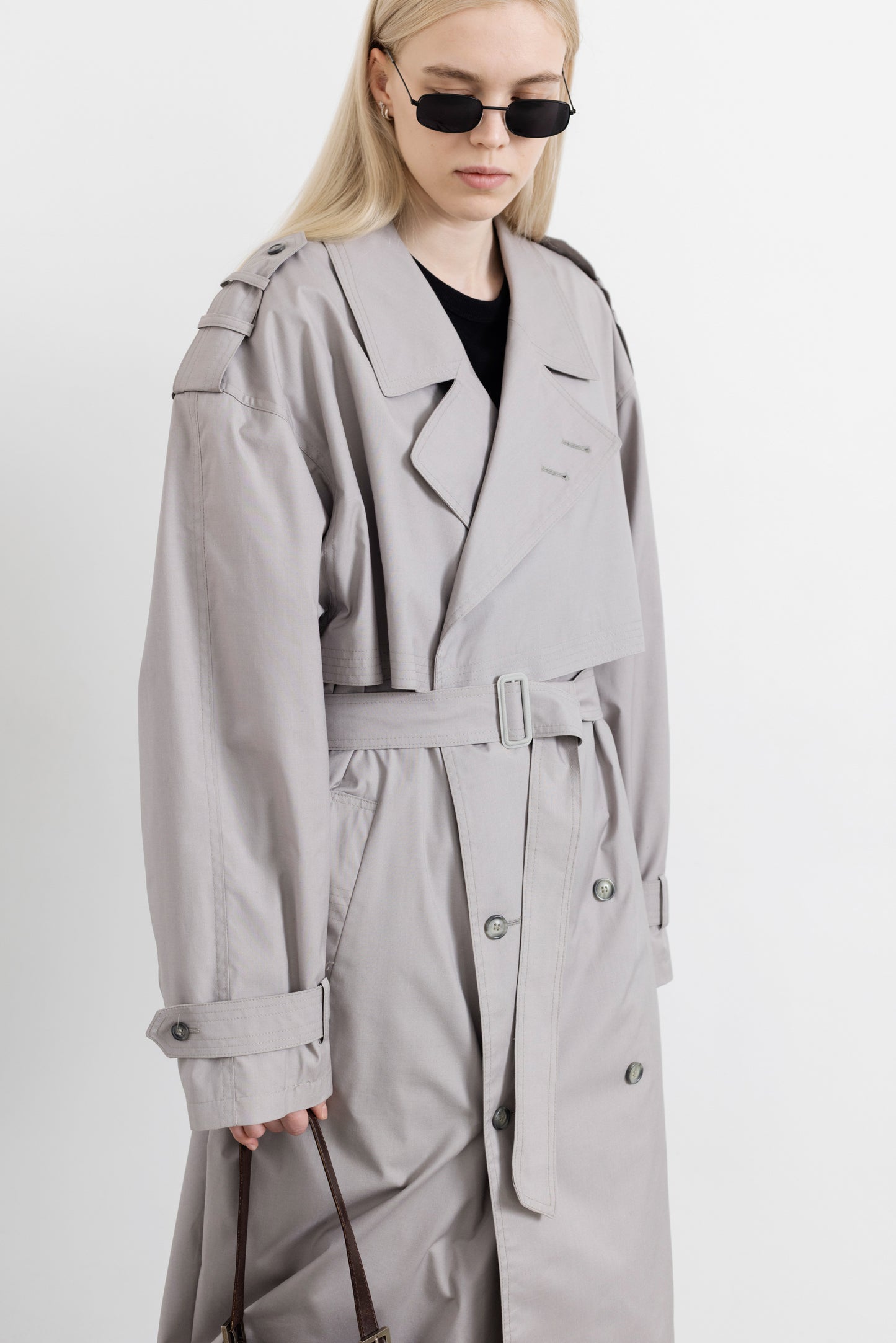 Vintage Grey Trench Coat