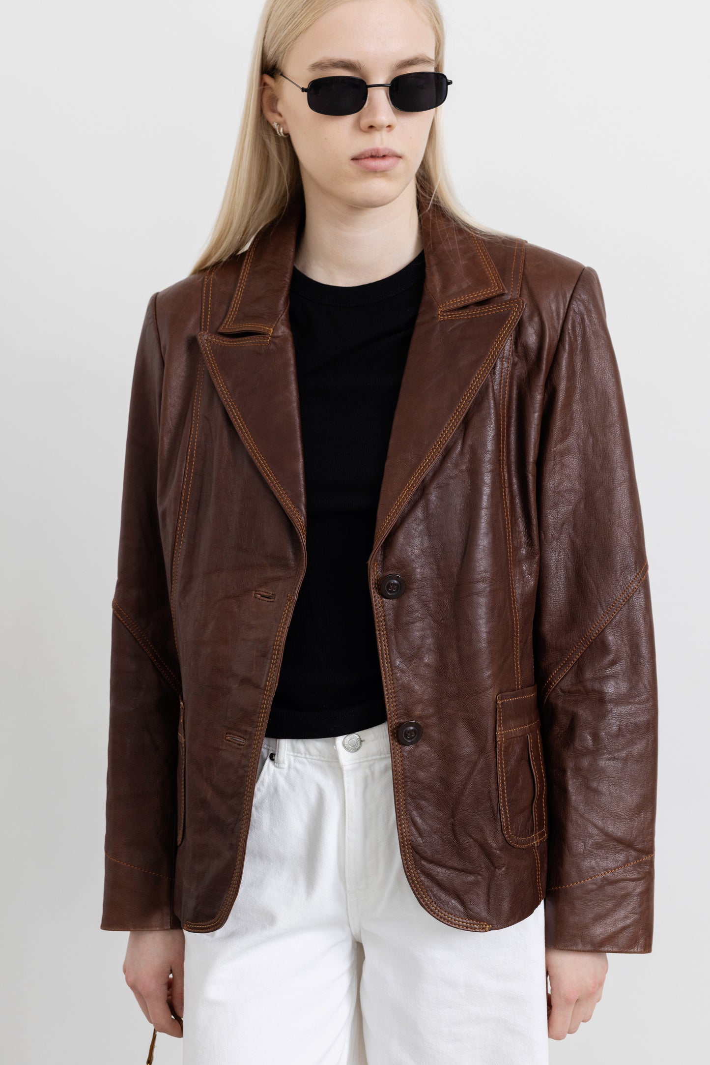 Vintage Brown Leather Jacket