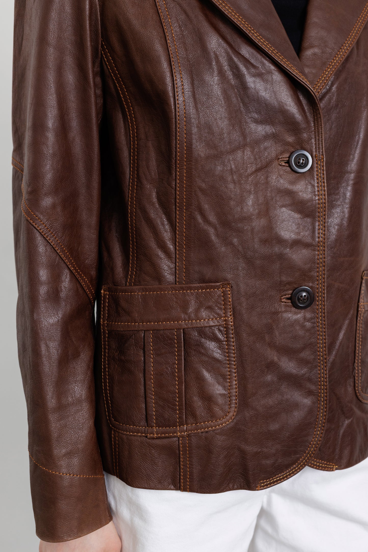 Vintage Brown Leather Jacket