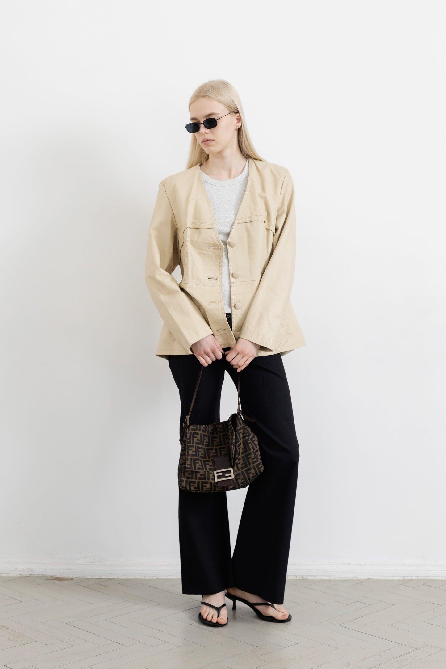 Vintage Butter Yellow Leather Jacket