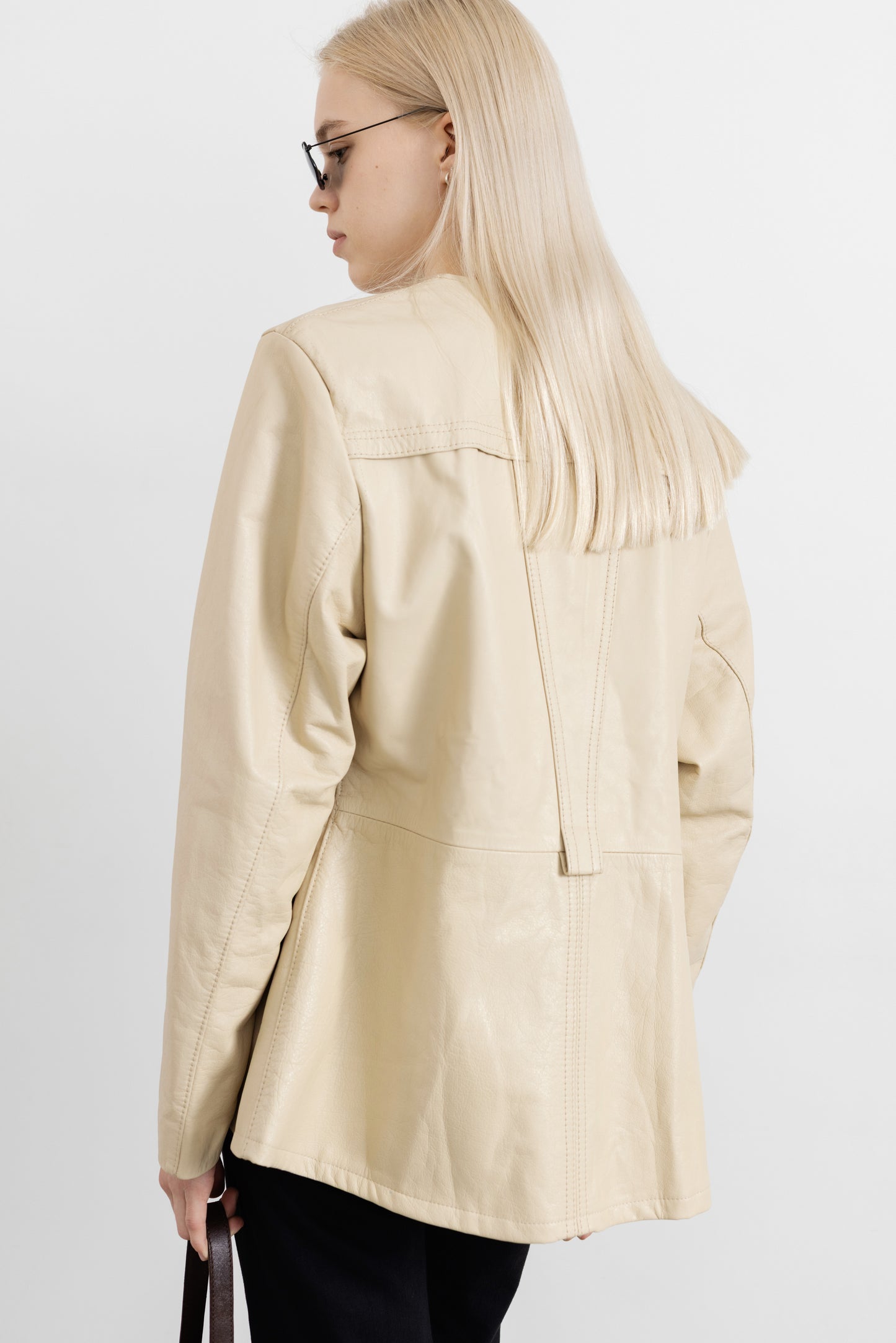Vintage Butter Yellow Leather Jacket