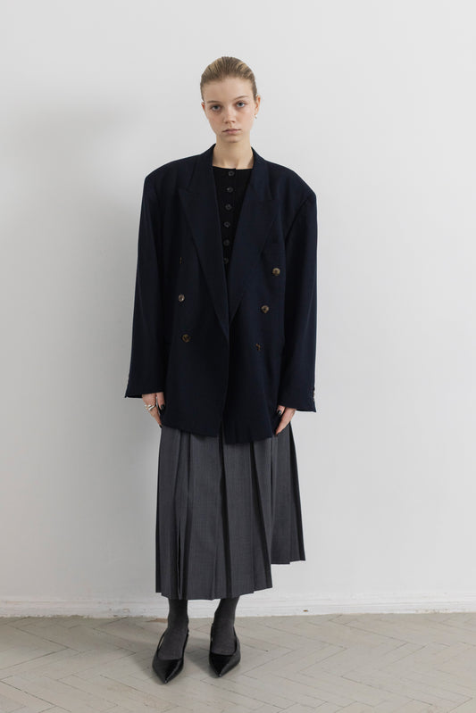 Vintage Hugo Boss Navy Wool Blazer