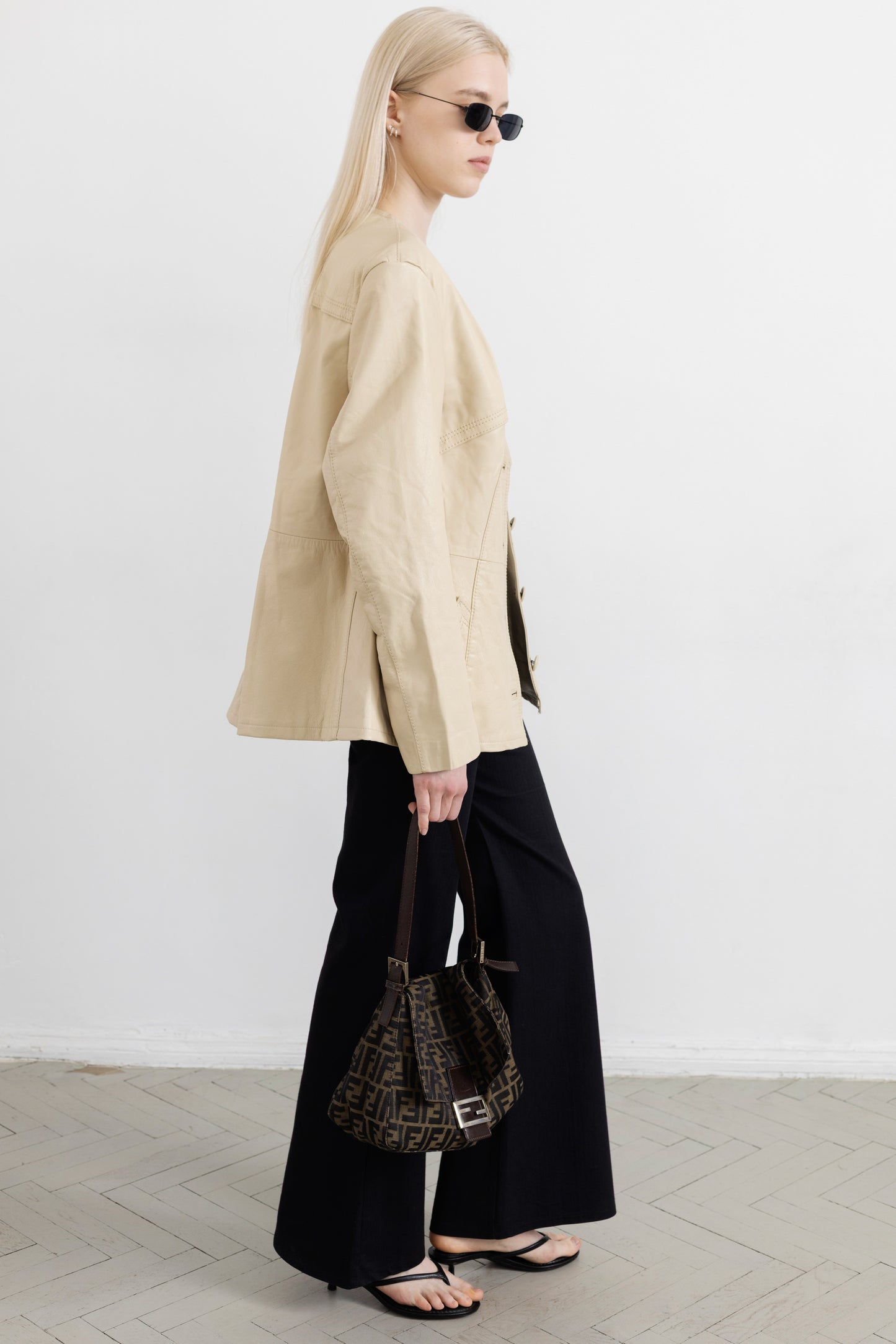 Vintage Butter Yellow Leather Jacket
