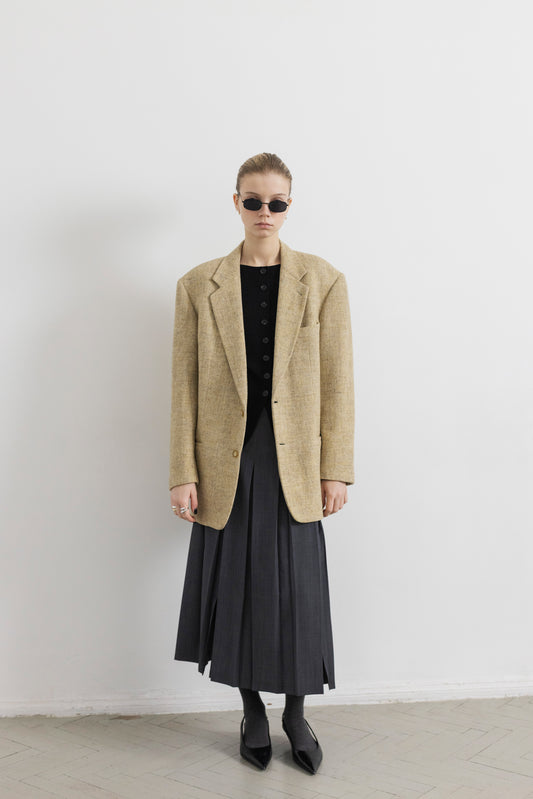 Vintage Byblos Butter Yellow 100% Wool Blazer