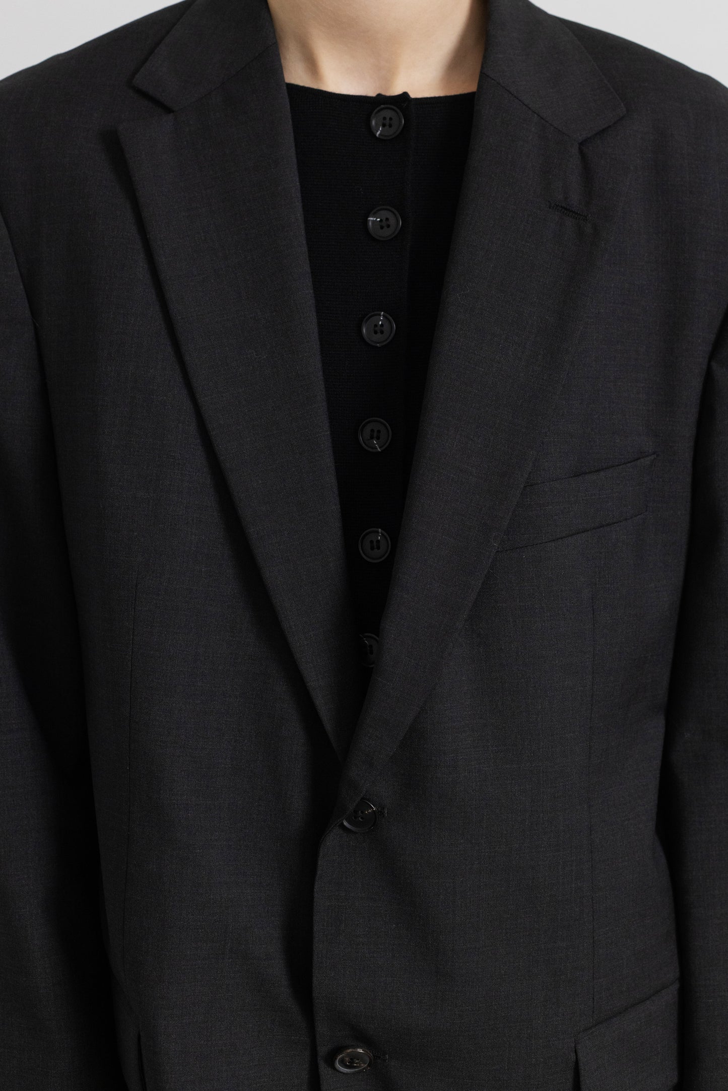 Vintage Hugo Boss Dark Grey 100% Wool Blazer