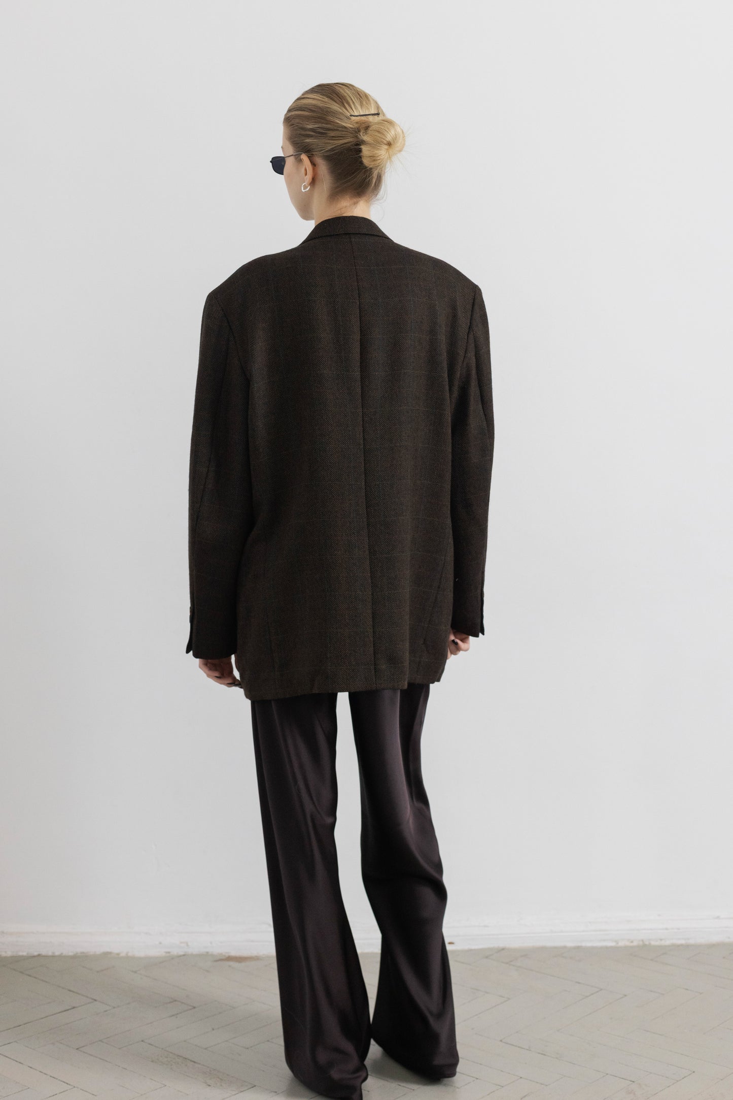 Vintage Oscar de la Renta Brown 100% Wool Blazer