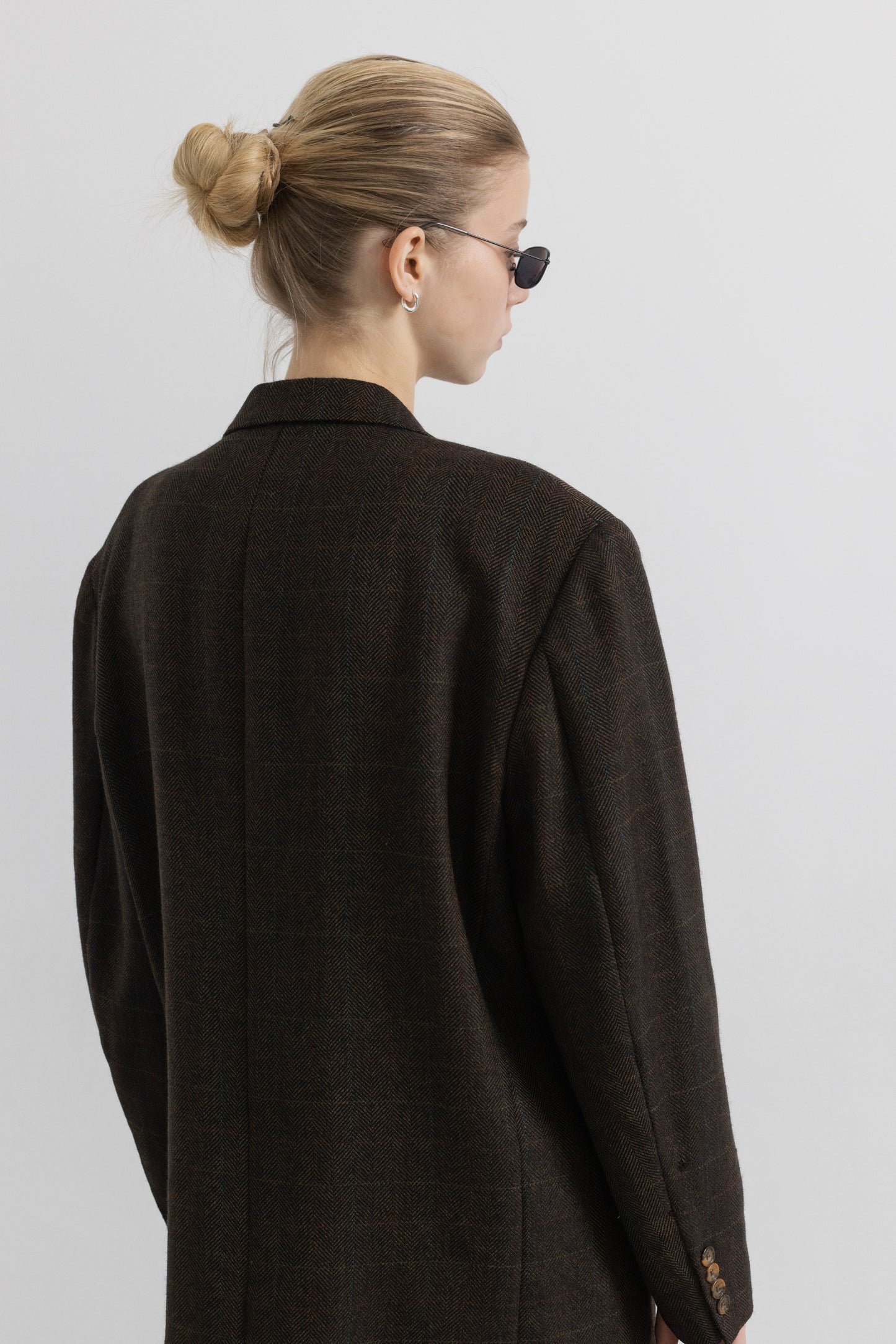 Vintage Oscar de la Renta Brown 100% Wool Blazer