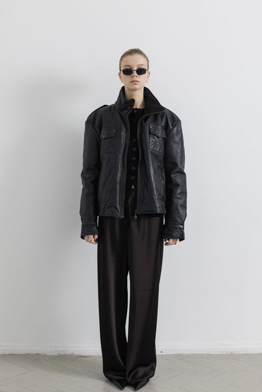 Vintage Black Leather Jacket