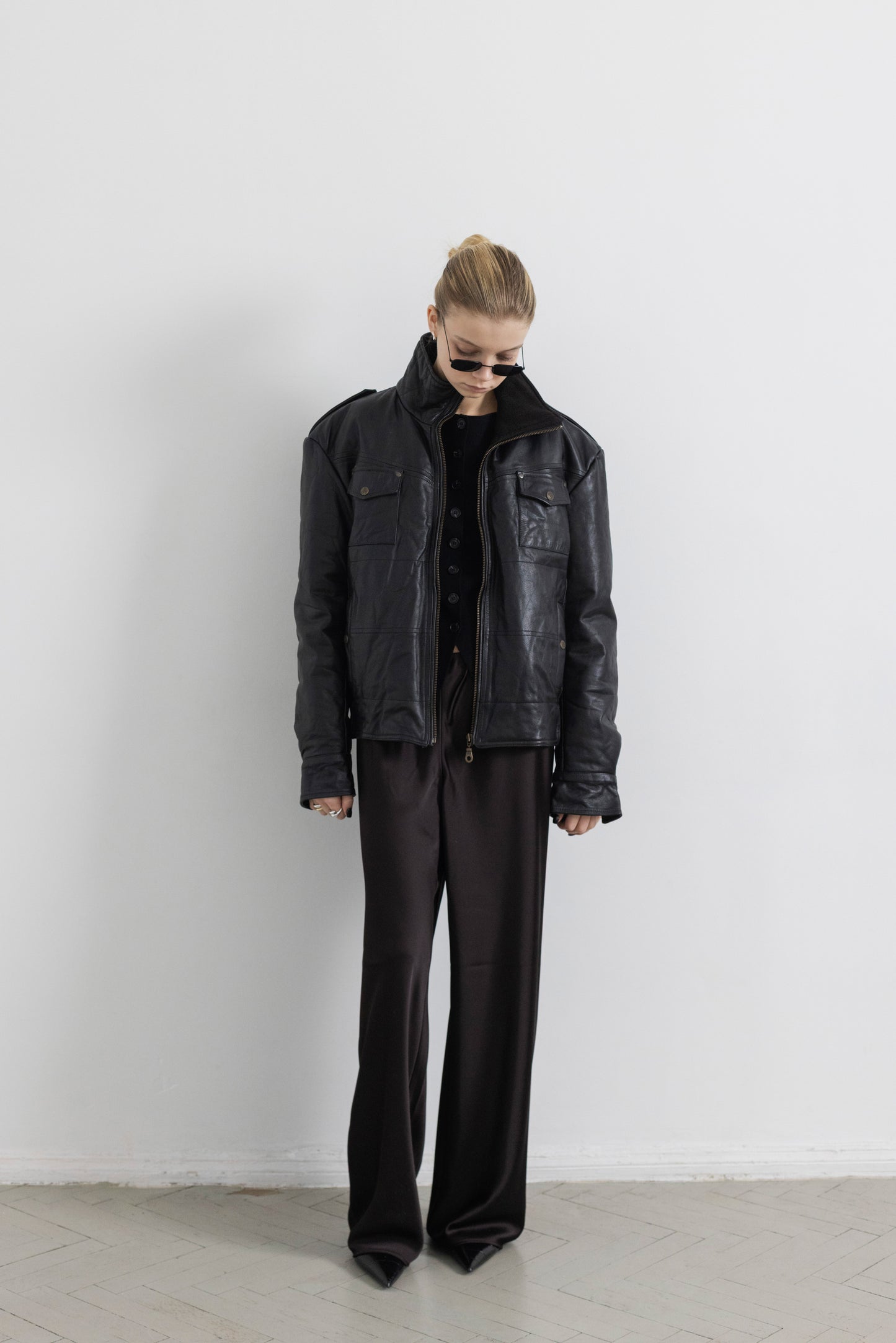 Vintage Black Leather Jacket