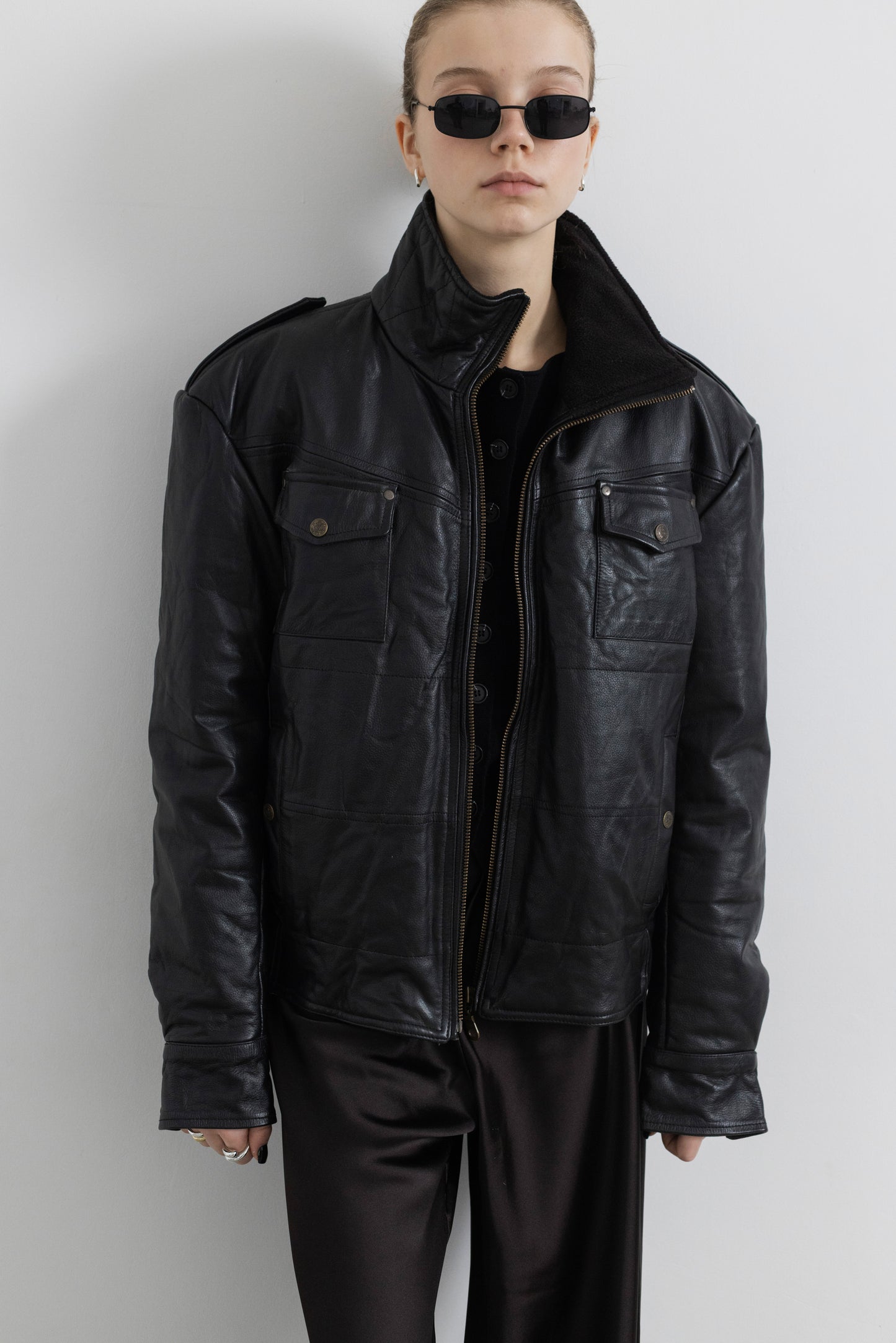 Vintage Black Leather Jacket