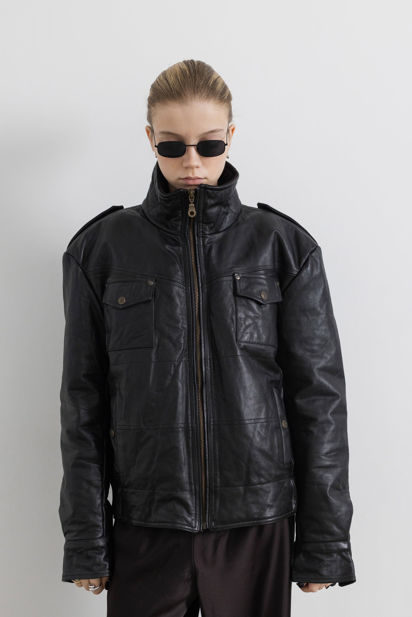 Vintage Black Leather Jacket