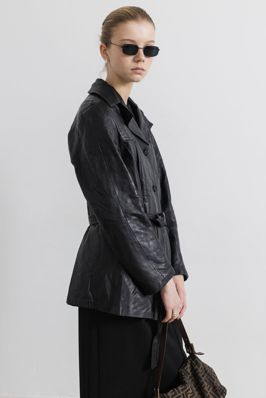 Vintage Black Leather Jacket