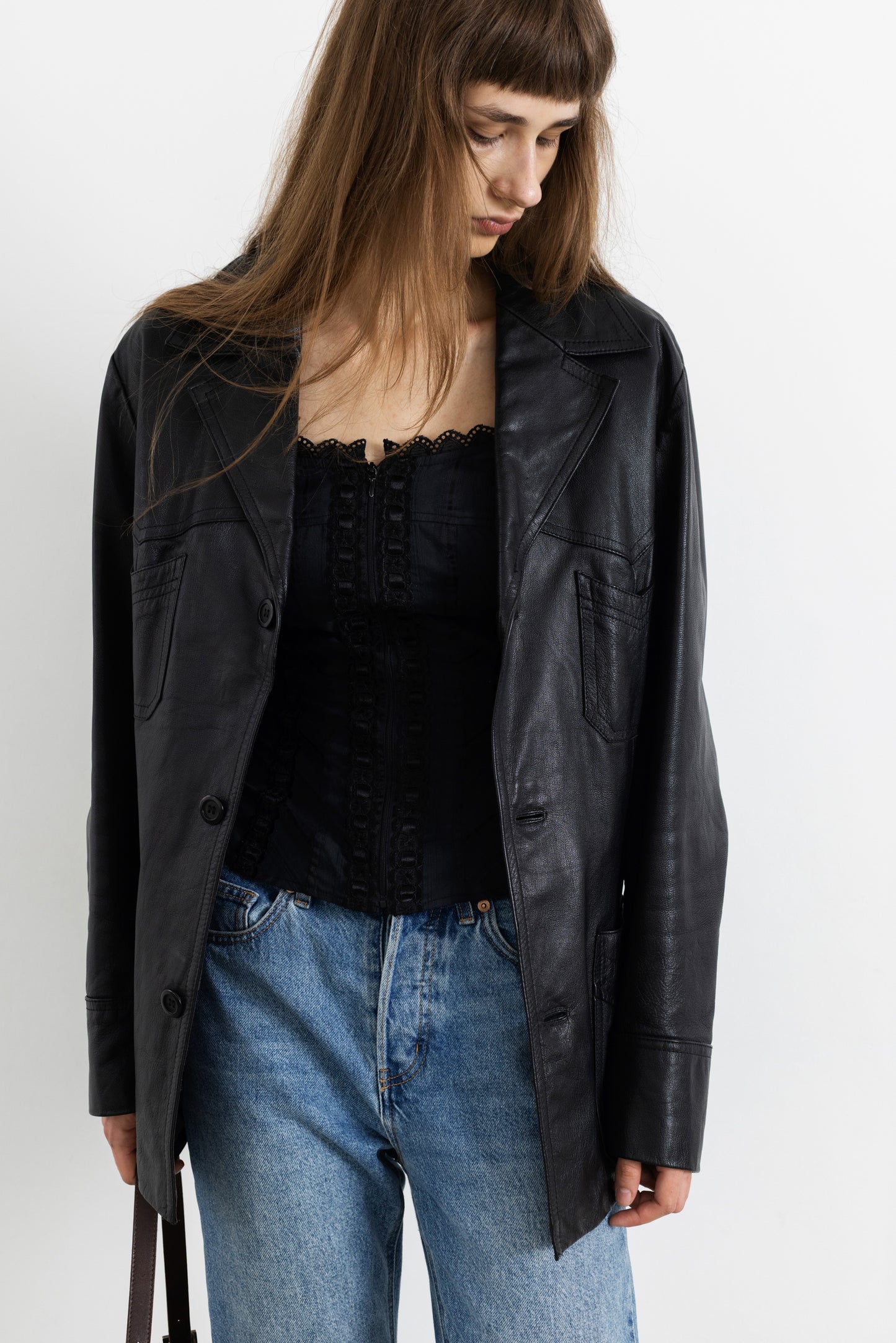 Vintage Black Leather Jacket