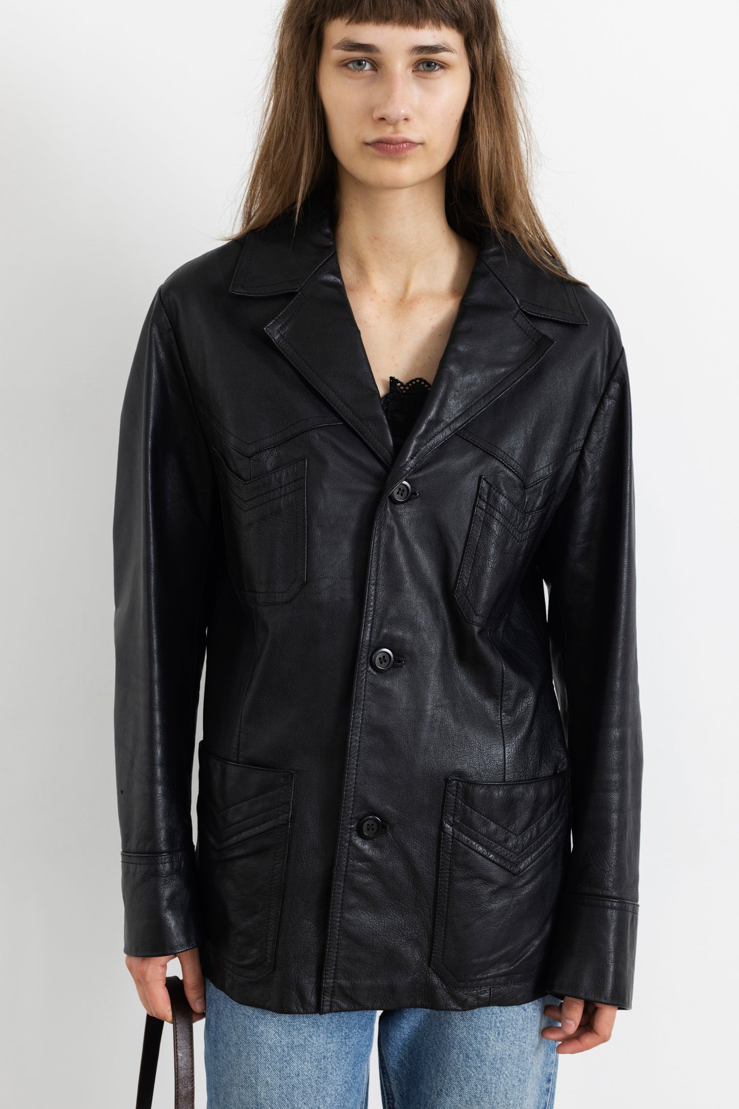 Vintage Black Leather Jacket