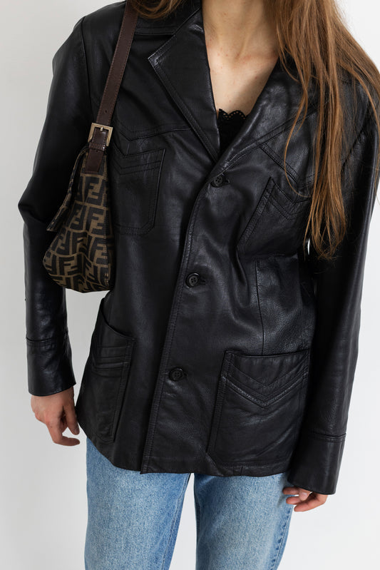 Vintage Black Leather Jacket