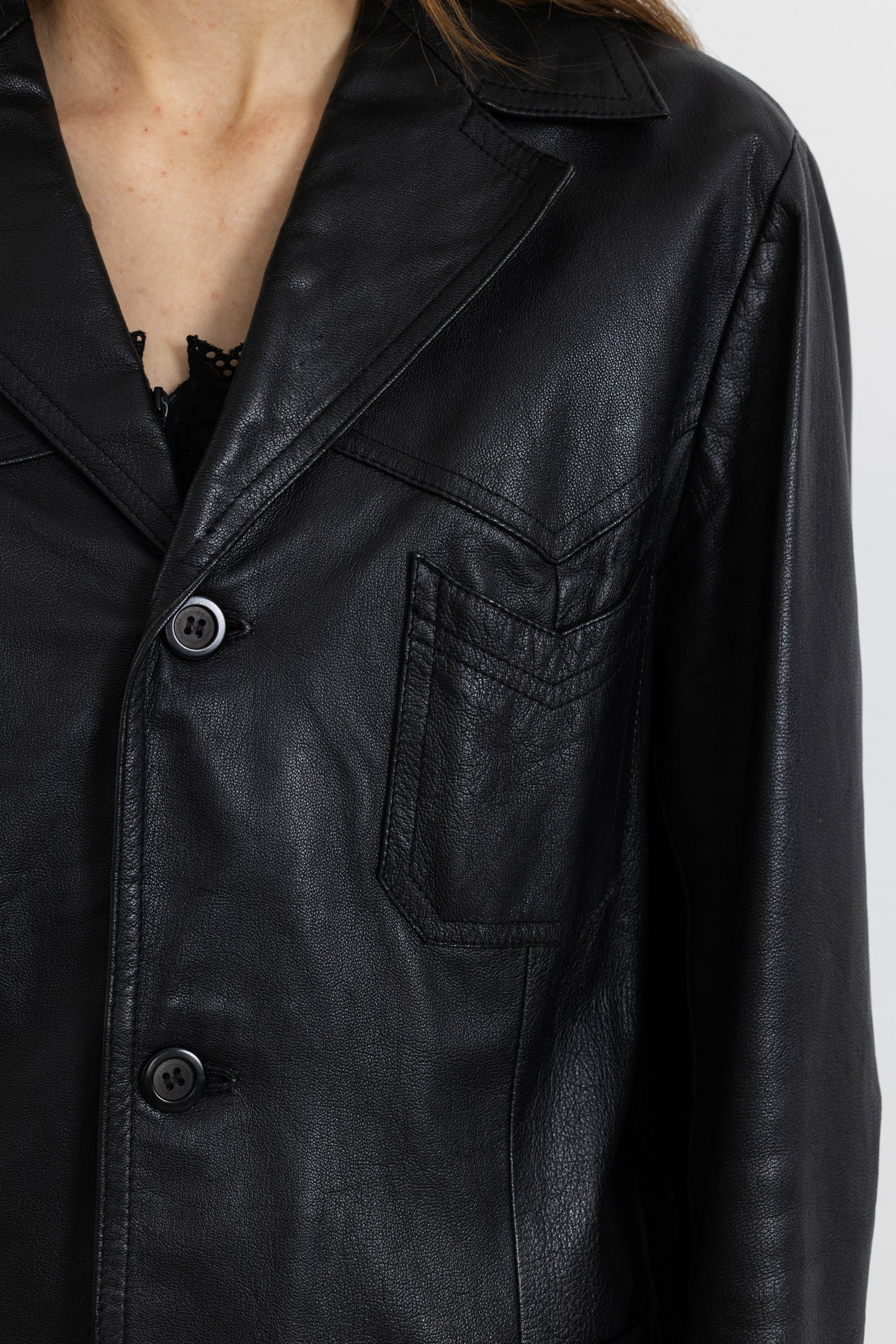 Vintage Black Leather Jacket