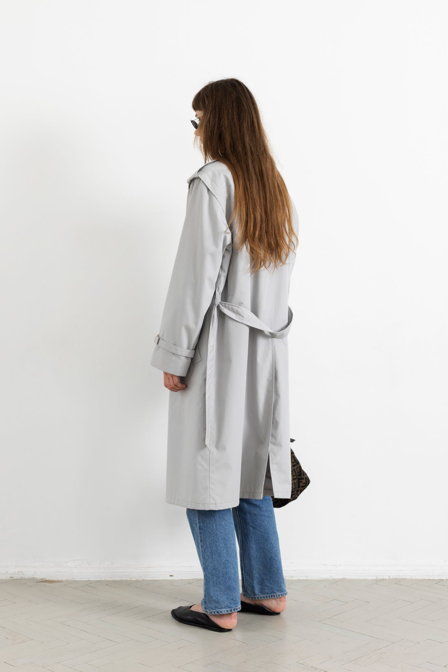 Vintage Grey Trench Coat