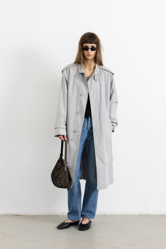 Vintage Grey Trench Coat