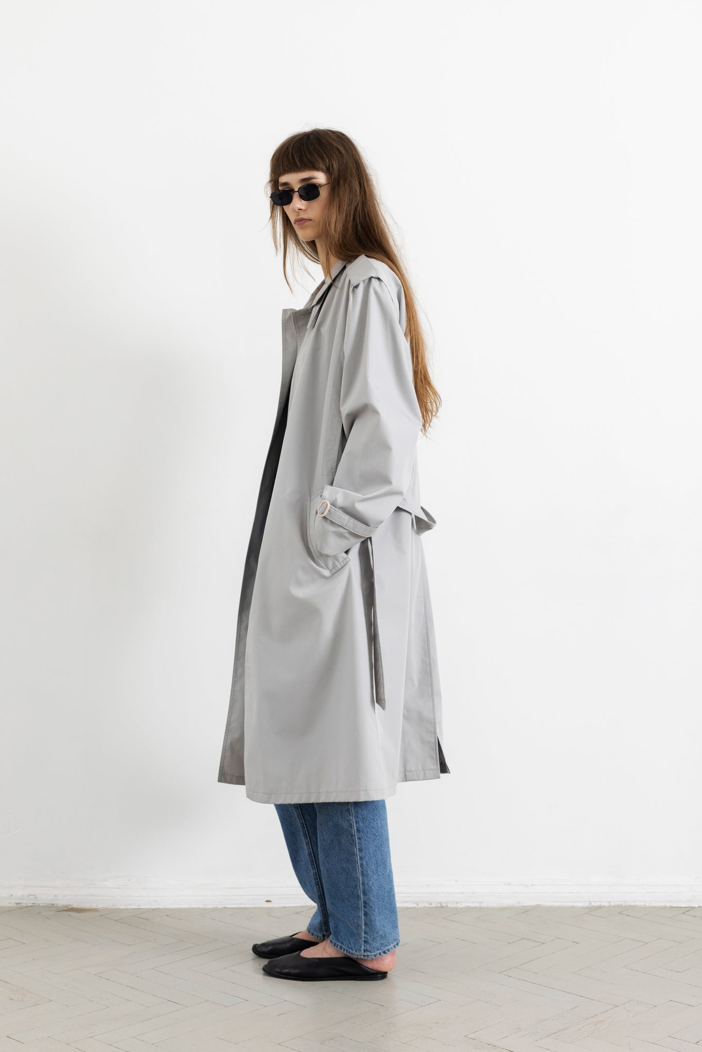 Vintage Grey Trench Coat
