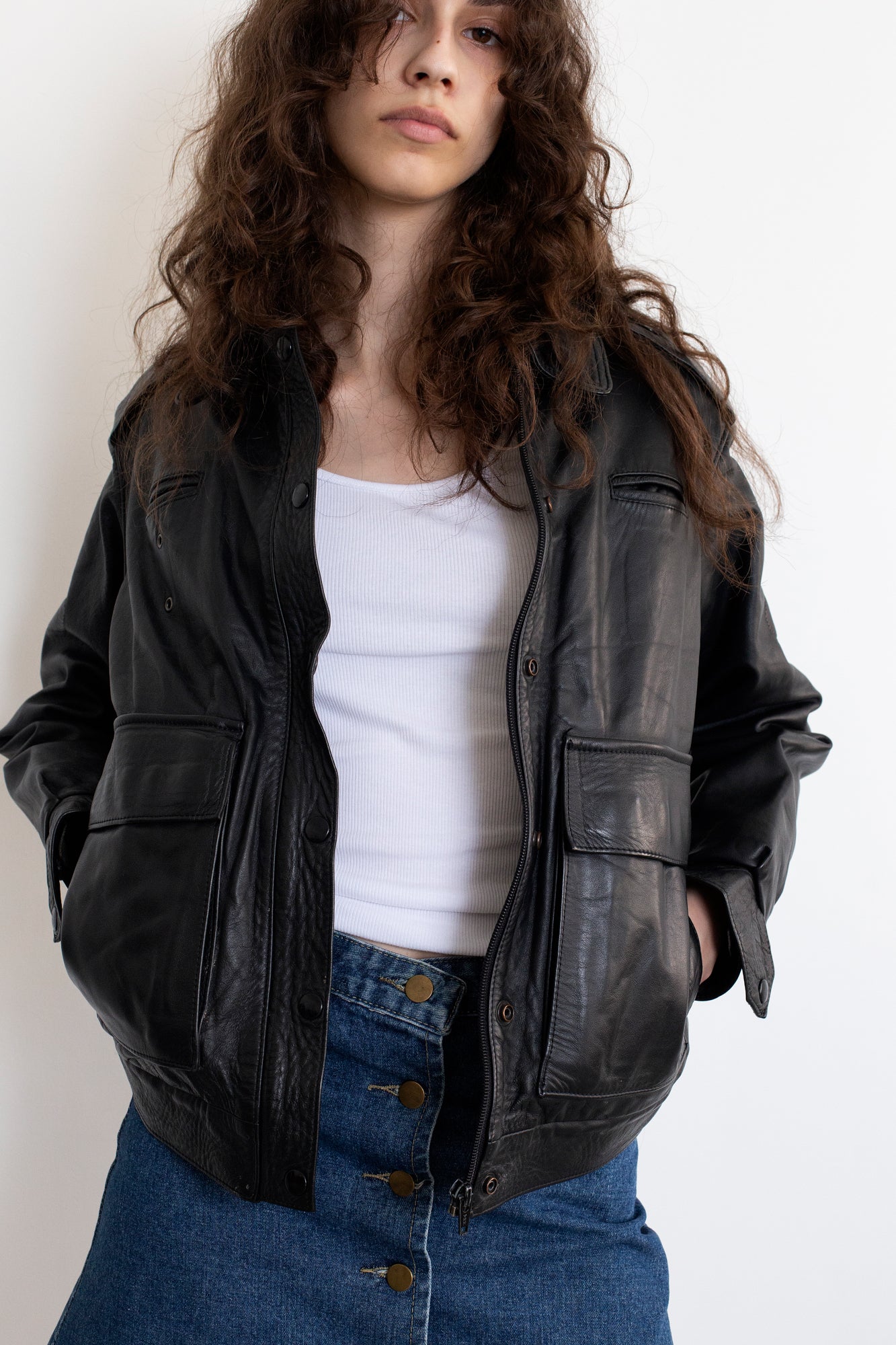 Vintage Black Leather Jacket