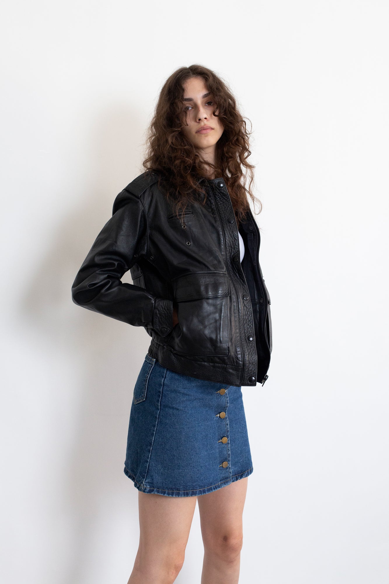 Vintage Black Leather Jacket