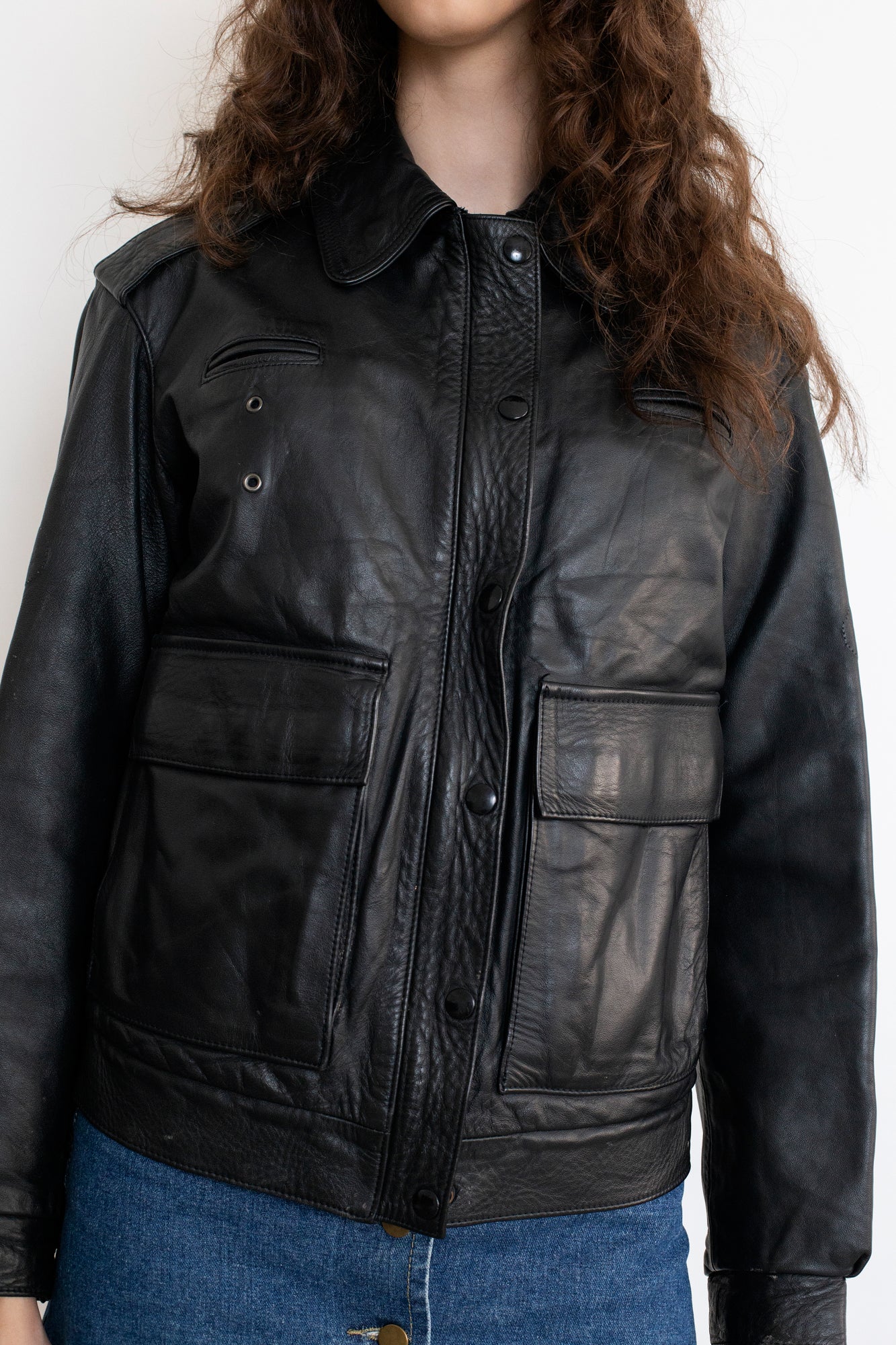 Vintage Black Leather Jacket